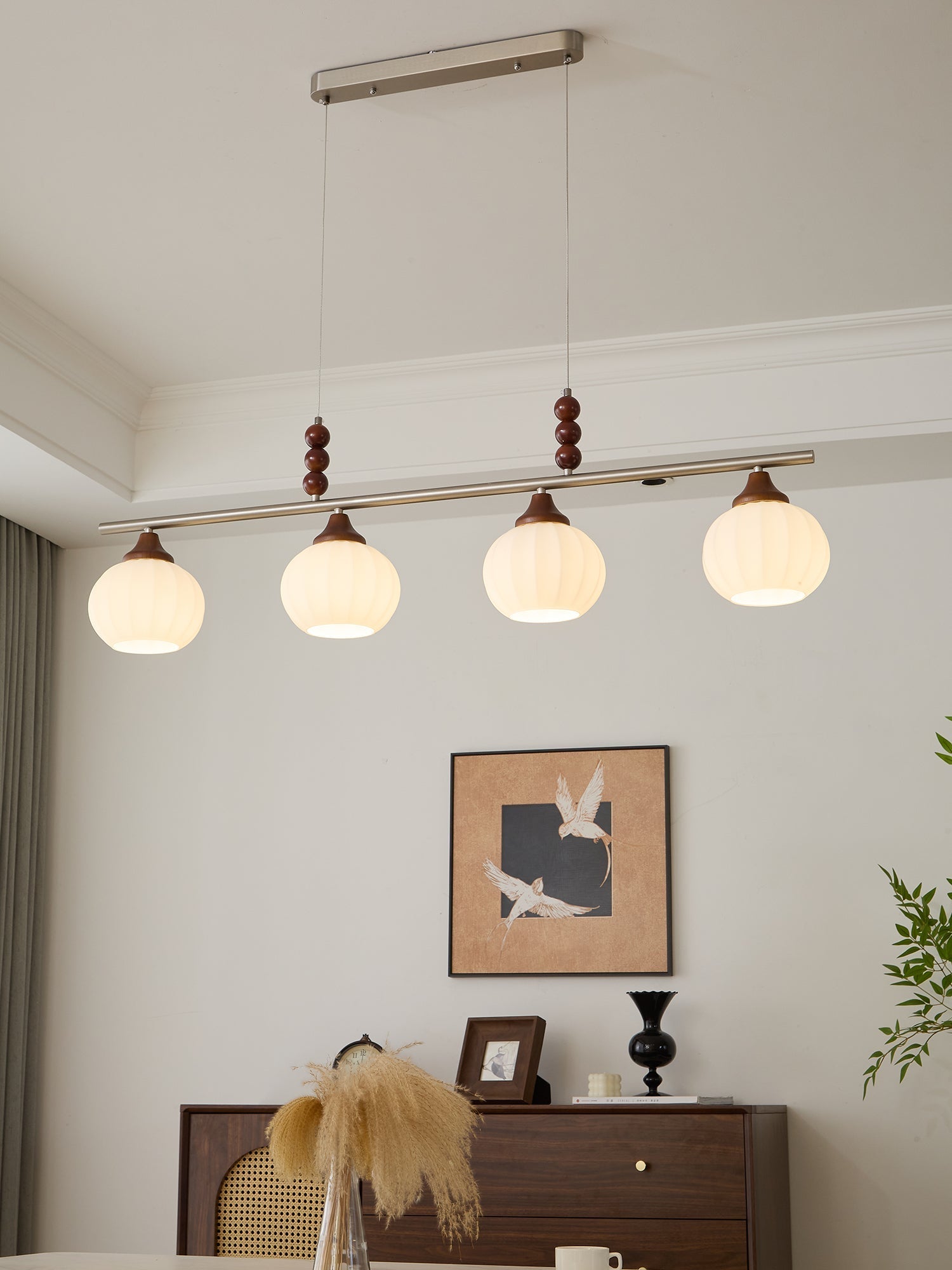 Nyla Retro Glass Pendant Lamp-Neutral Decor
