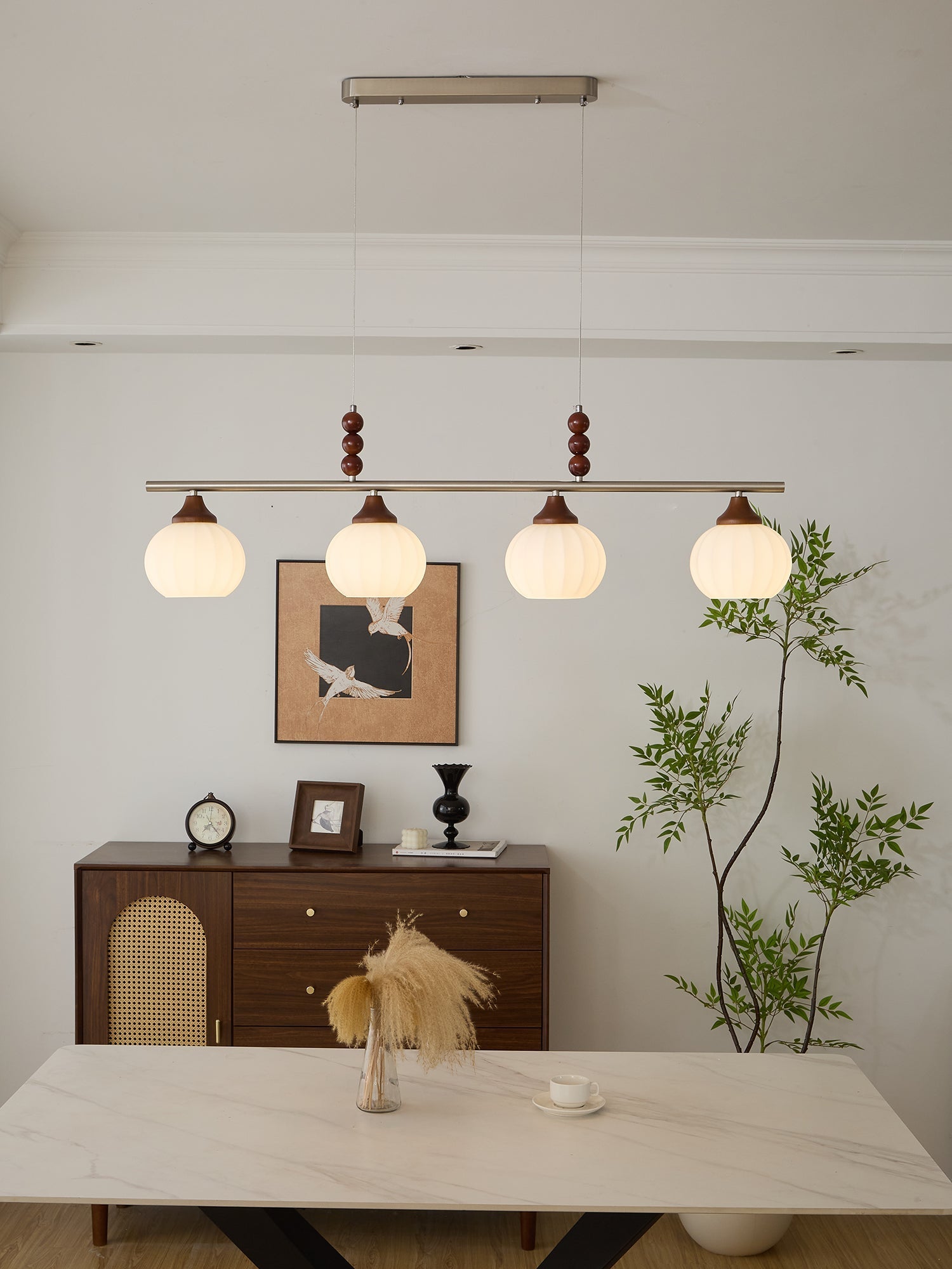 Nyla Retro Glass Pendant Lamp-Neutral Decor