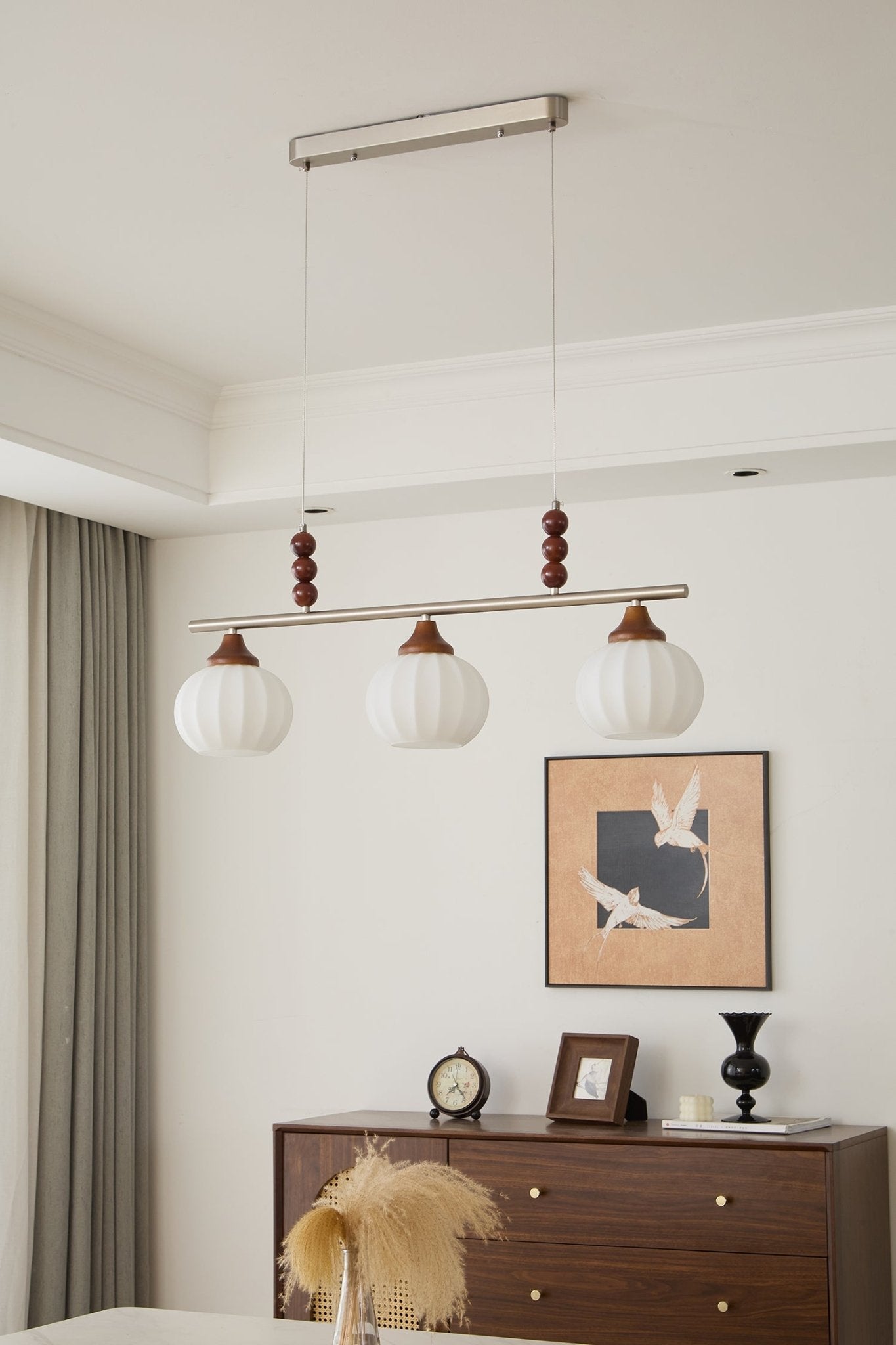 Nyla Retro Glass Pendant Lamp-Neutral Decor