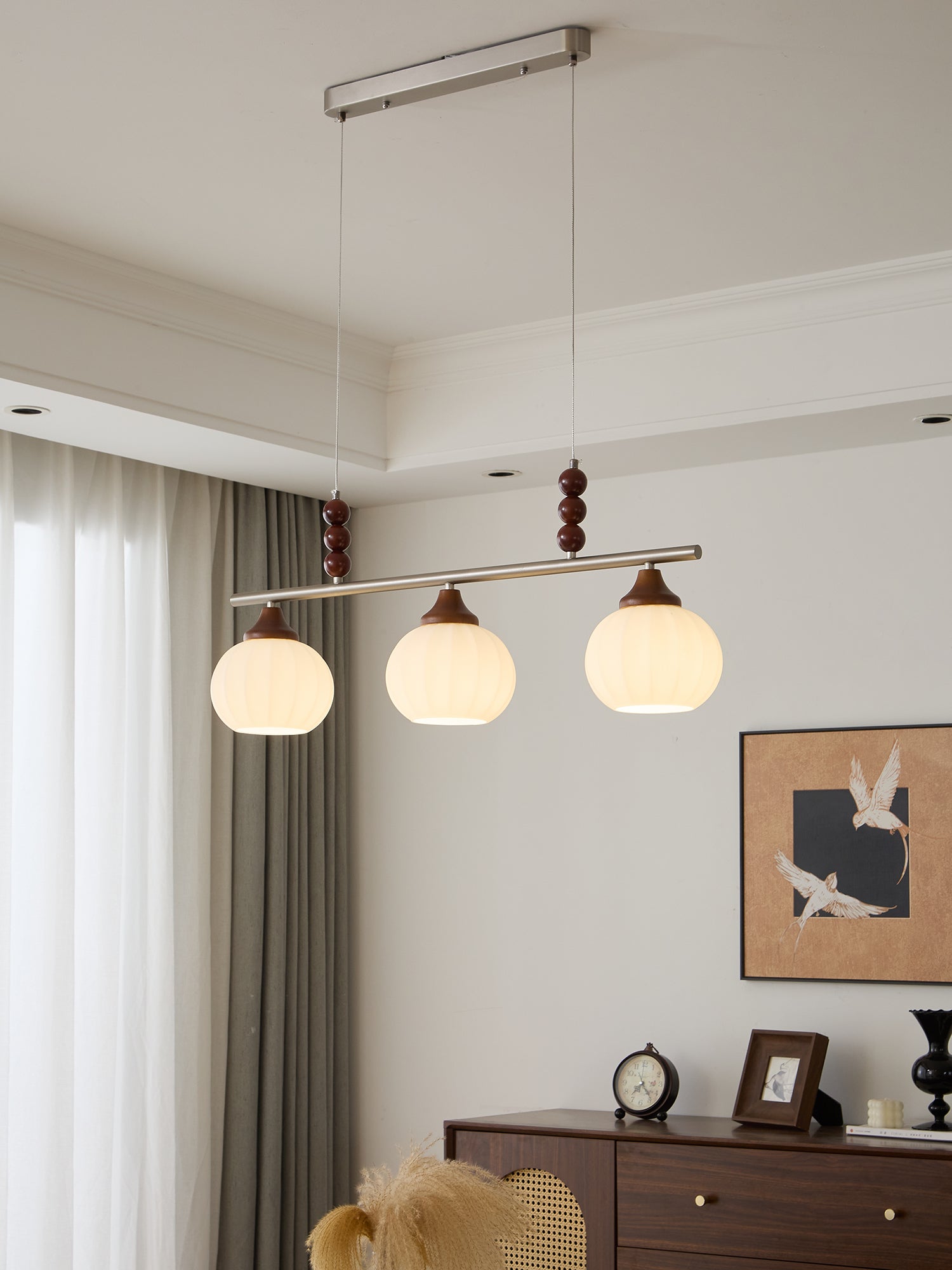Nyla Retro Glass Pendant Lamp-Neutral Decor