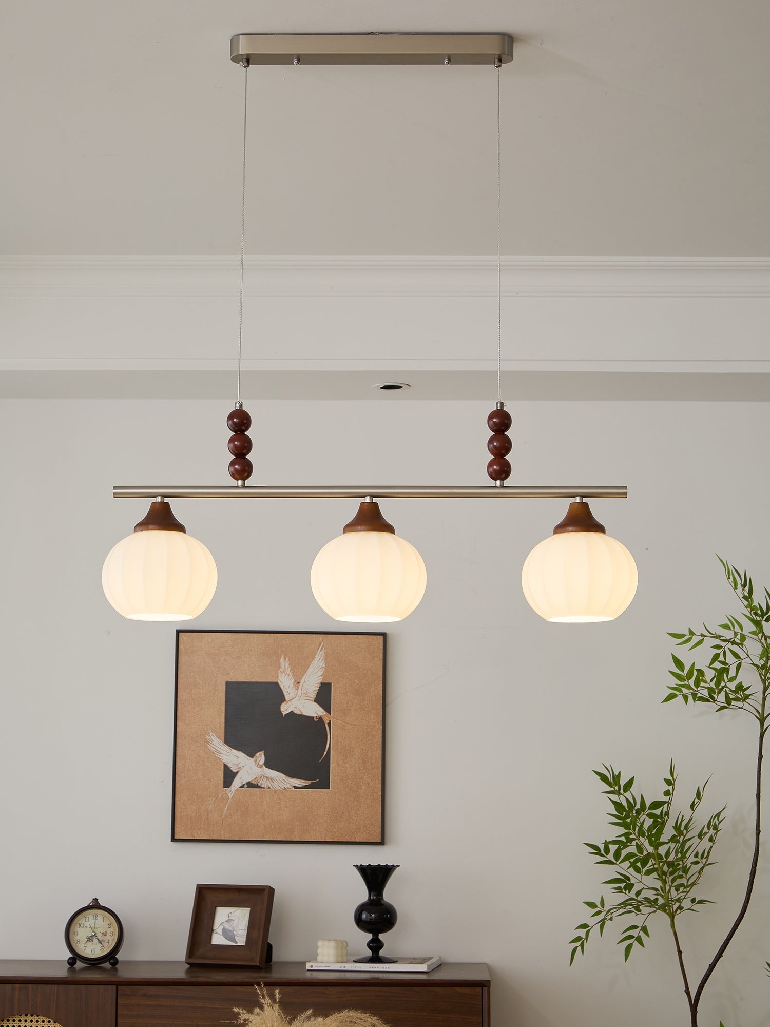 Nyla Retro Glass Pendant Lamp-Neutral Decor