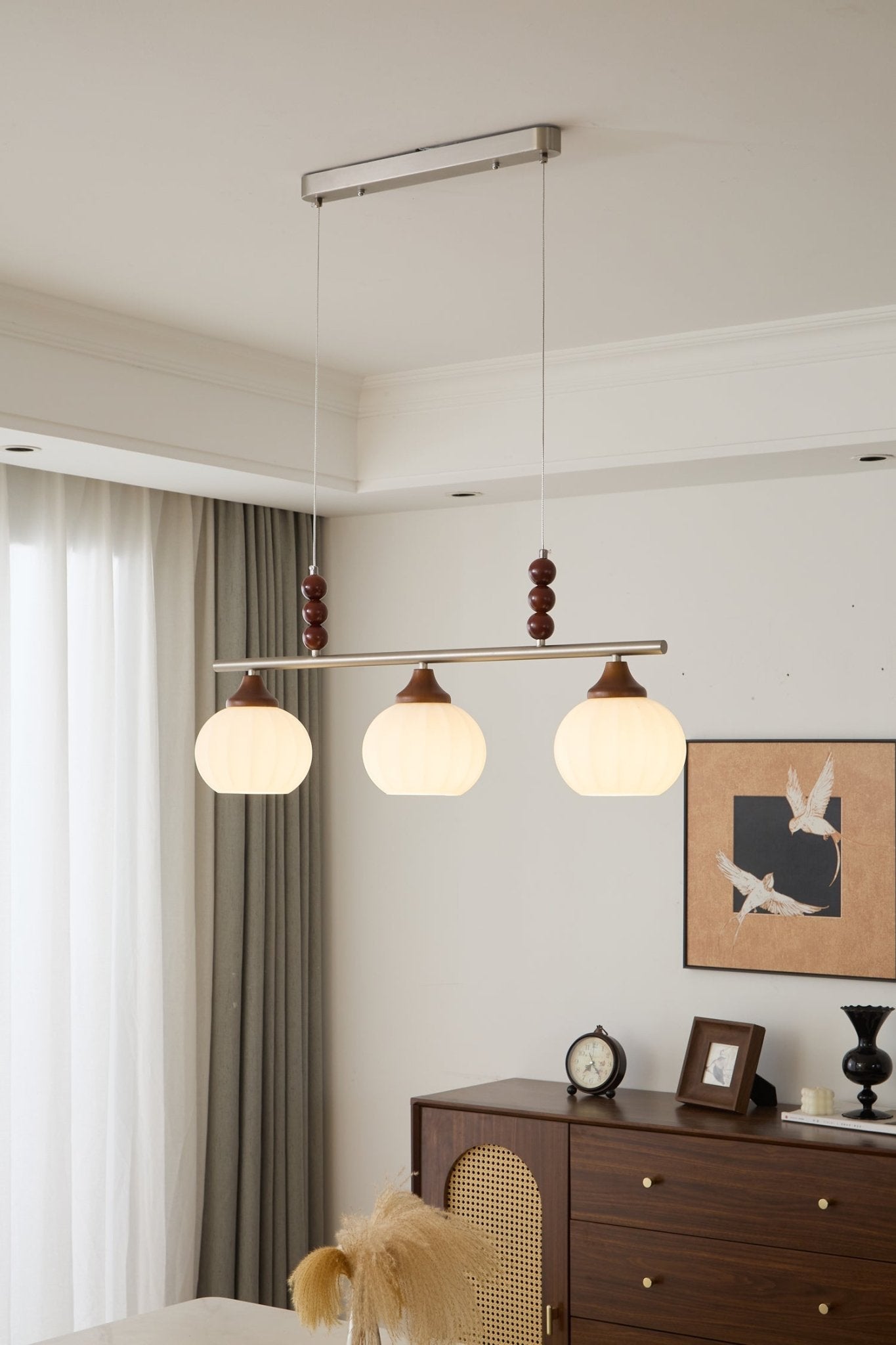 Nyla Retro Glass Pendant Lamp-Neutral Decor