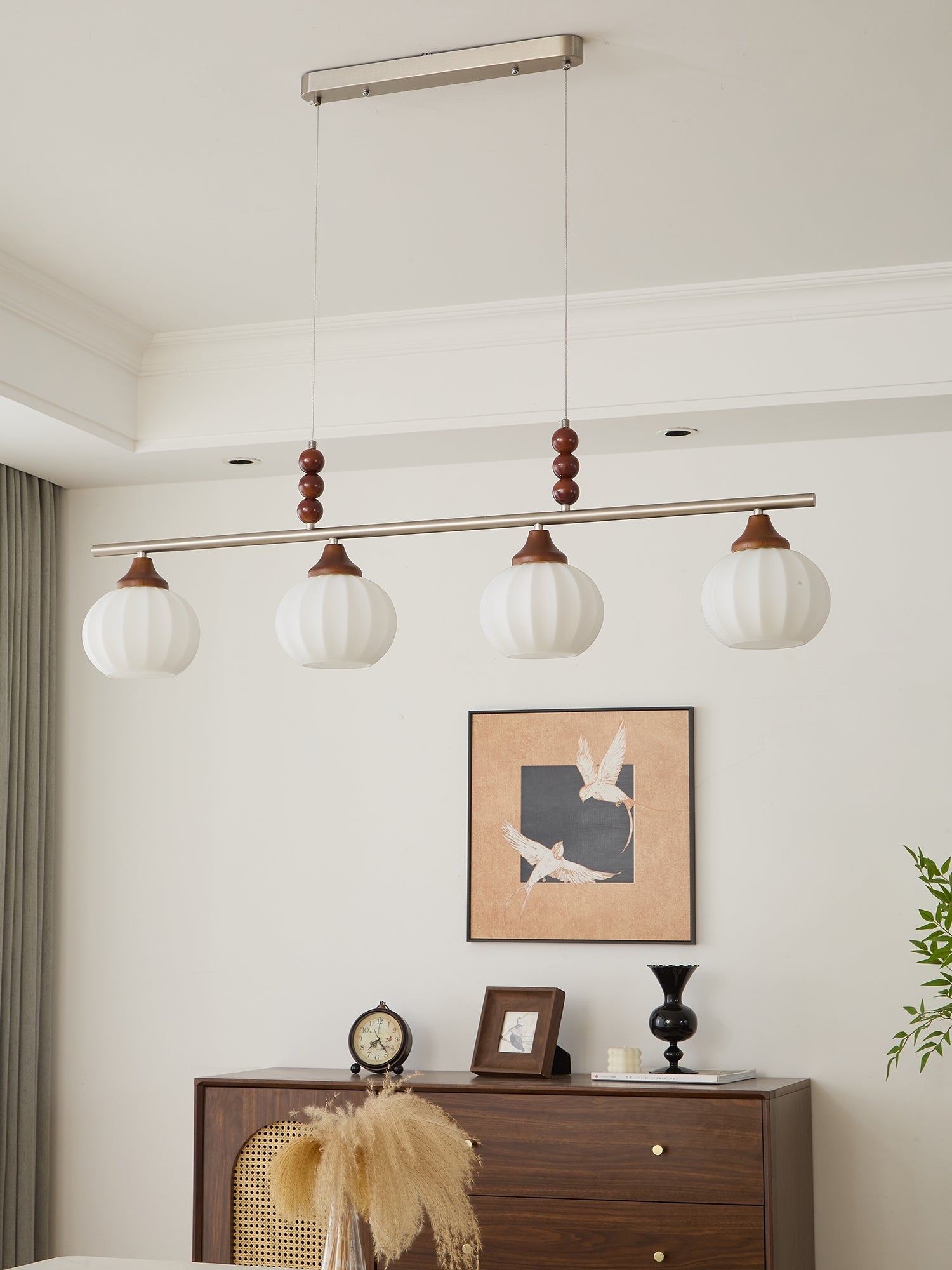 Nyla Retro Glass Pendant Lamp-Neutral Decor