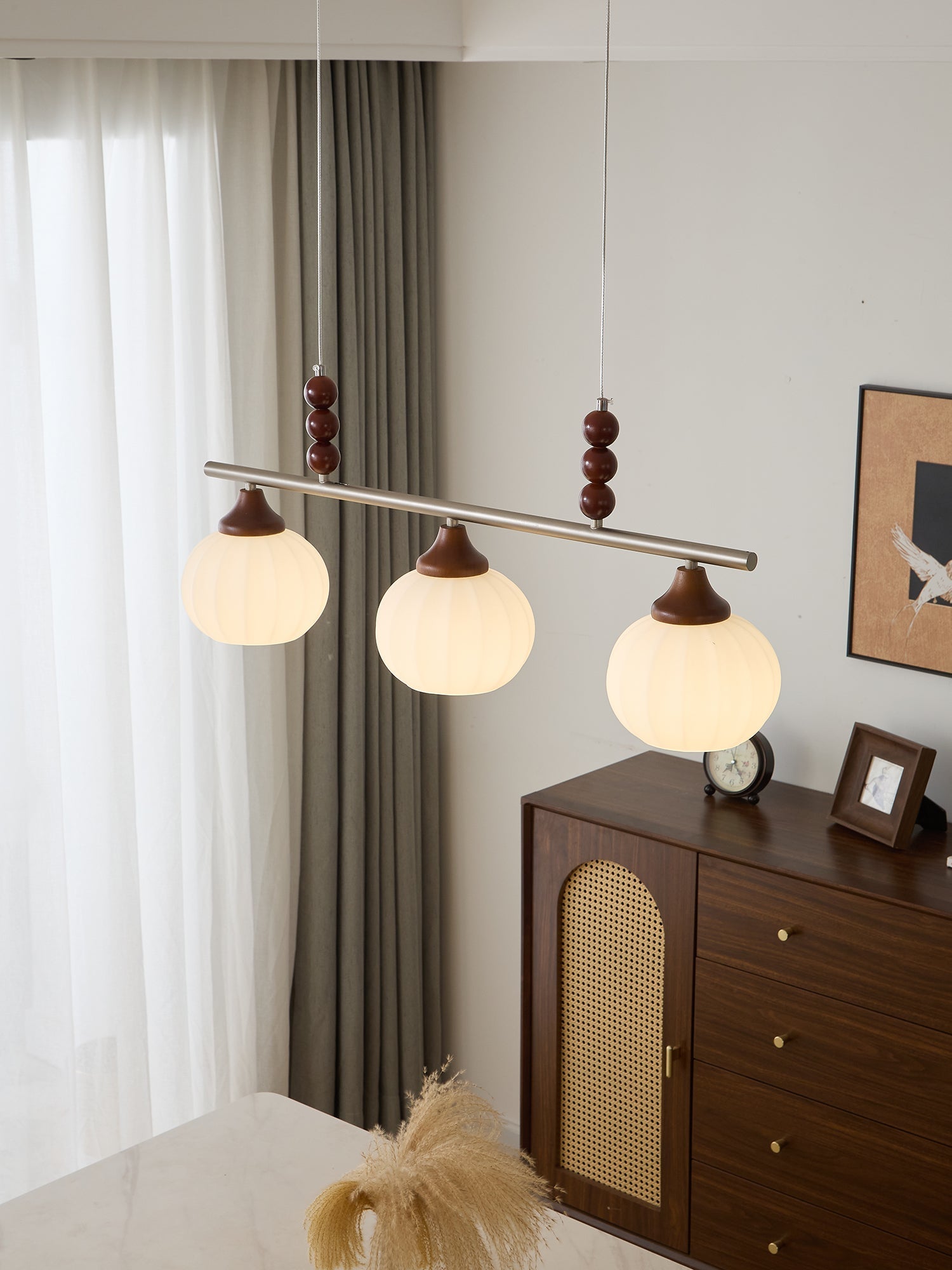 Nyla Retro Glass Pendant Lamp-Neutral Decor