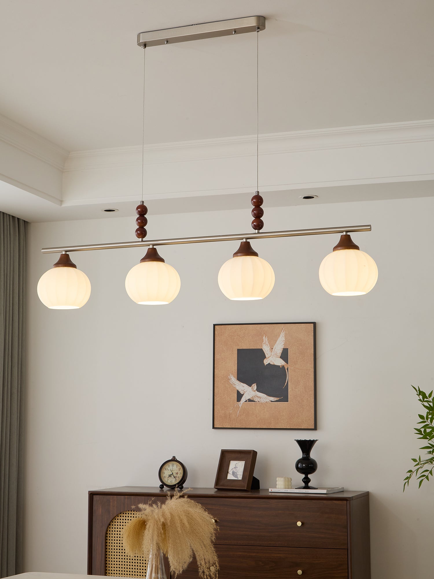 Nyla Retro Glass Pendant Lamp-Neutral Decor