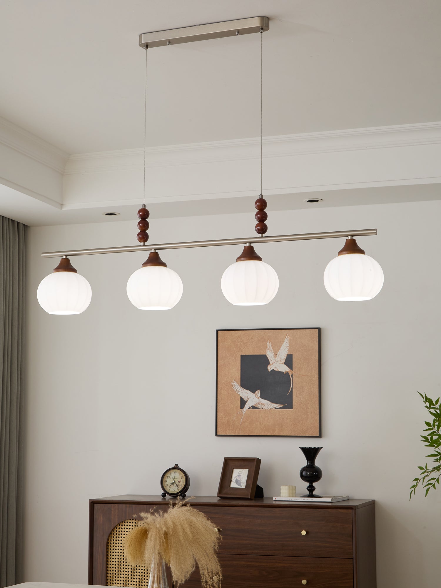 Nyla Retro Glass Pendant Lamp-Neutral Decor