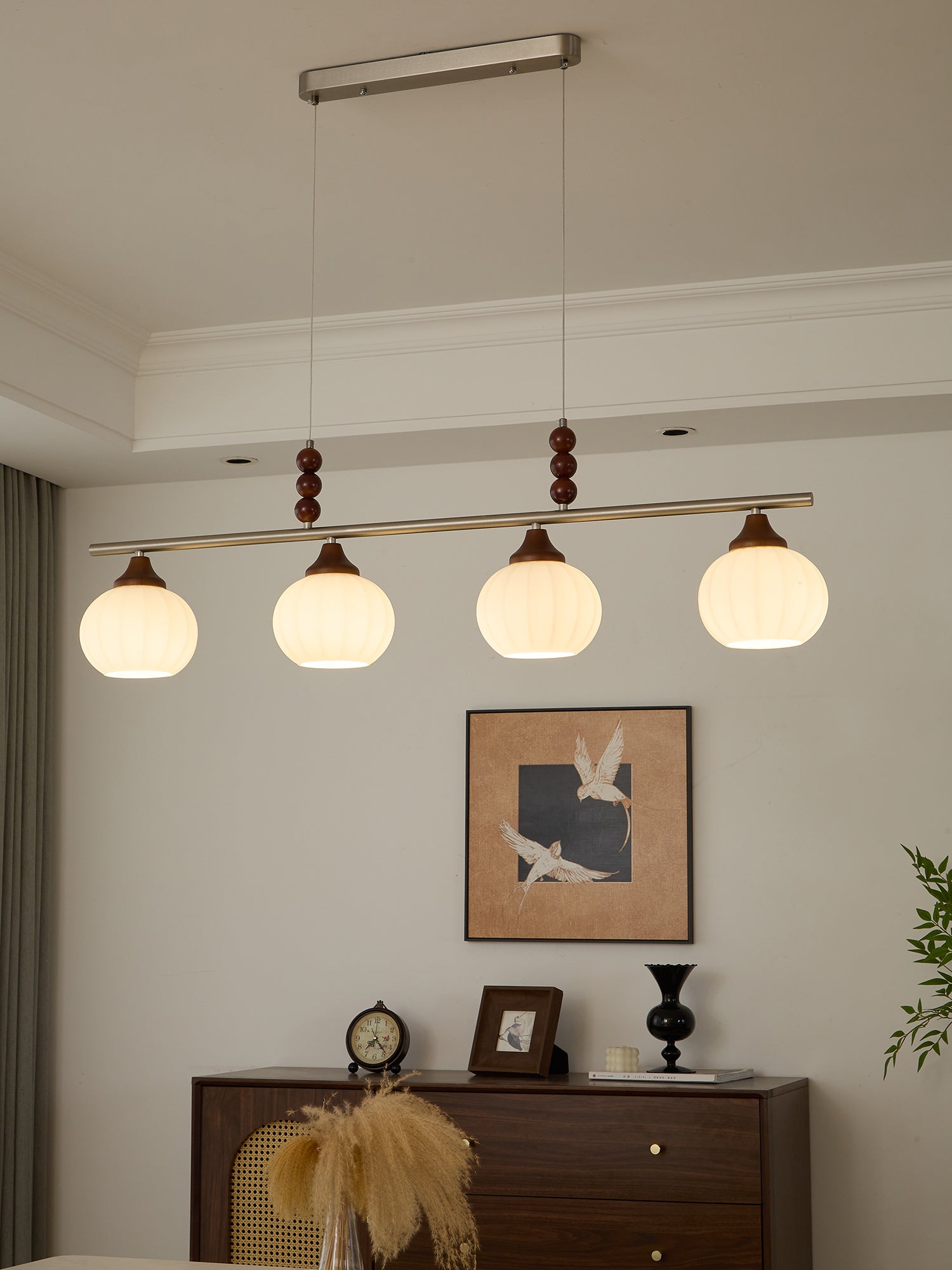 Nyla Retro Glass Pendant Lamp-Neutral Decor