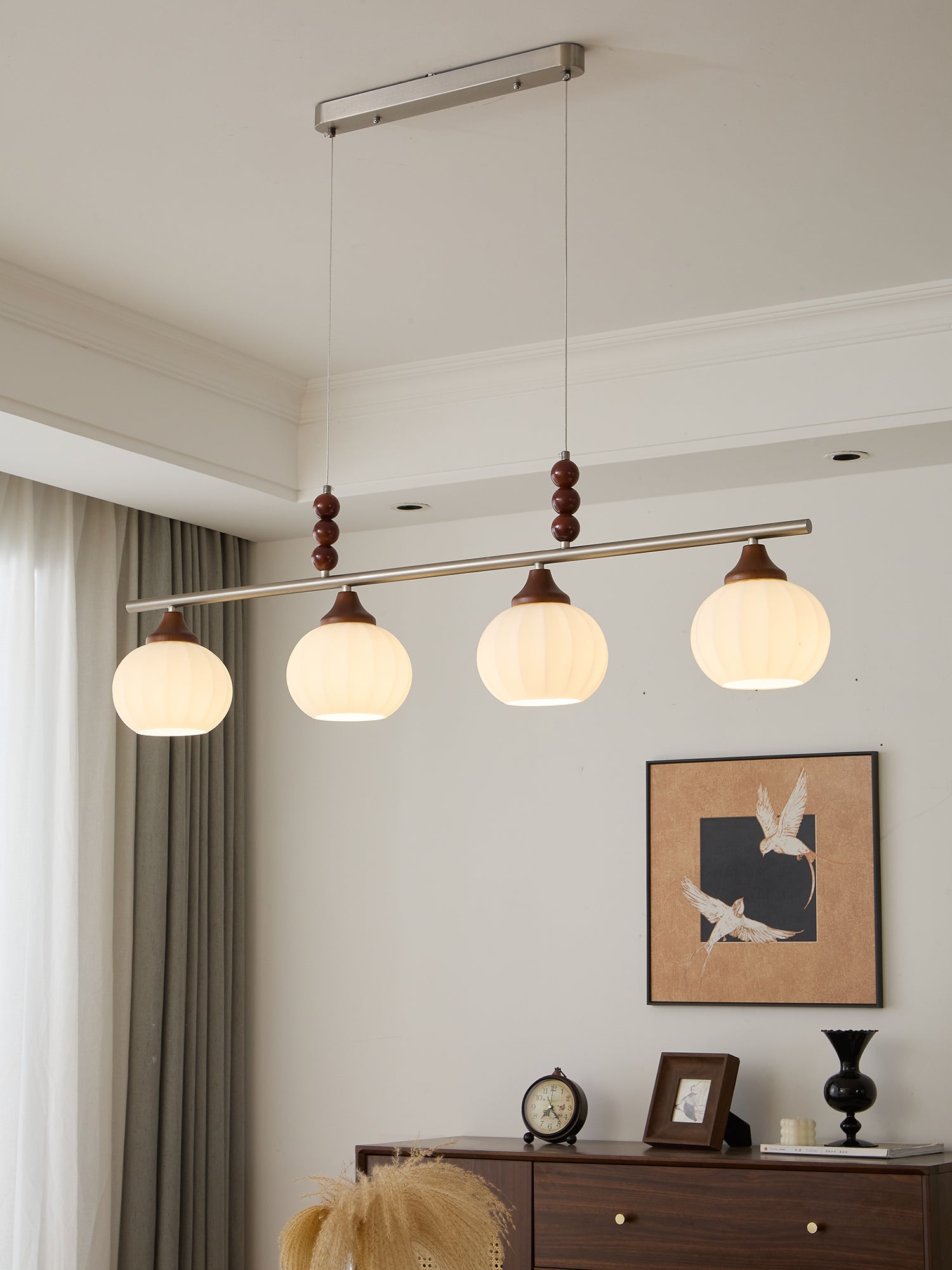 Nyla Retro Glass Pendant Lamp-Neutral Decor