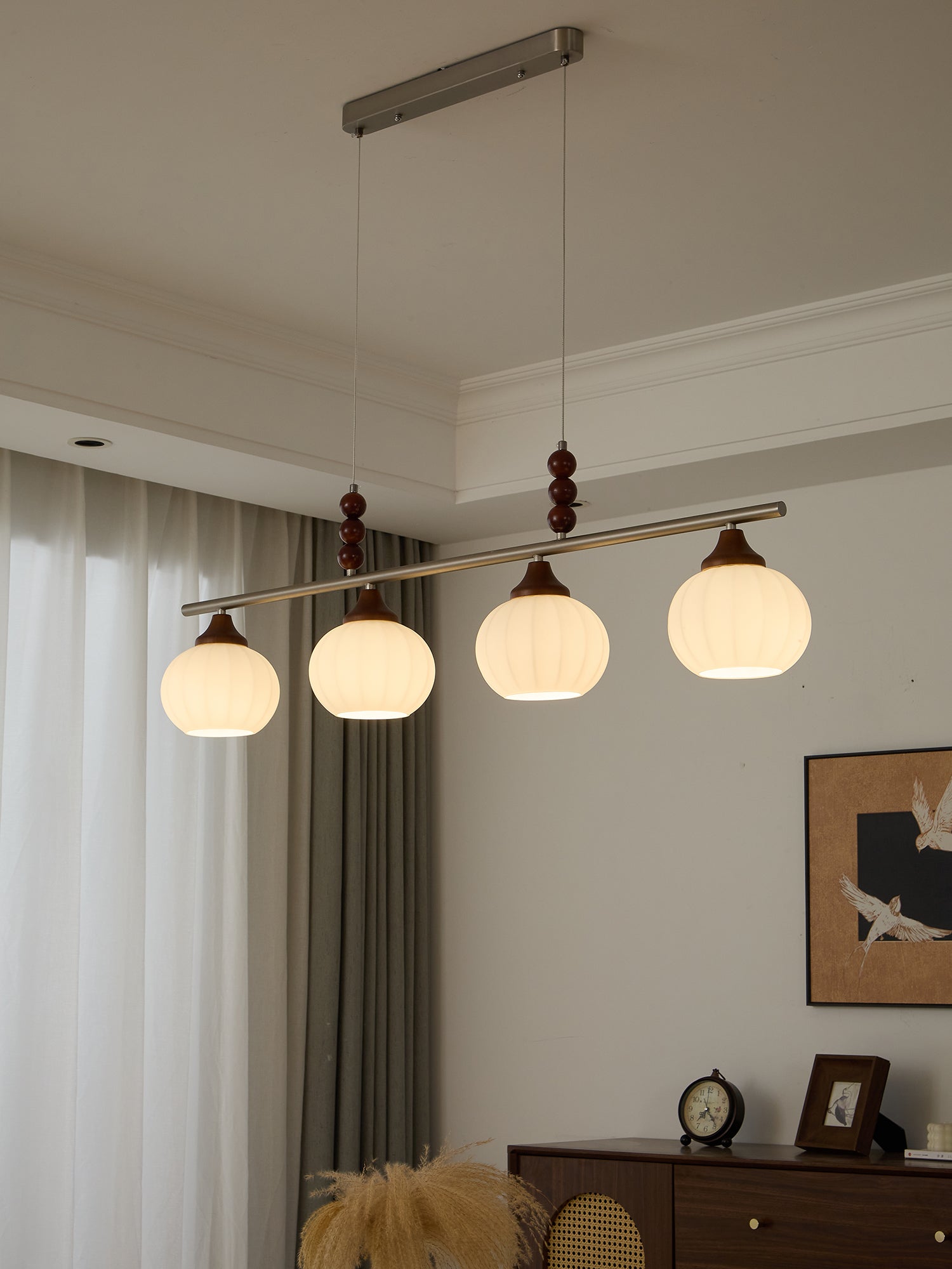 Nyla Retro Glass Pendant Lamp-Neutral Decor