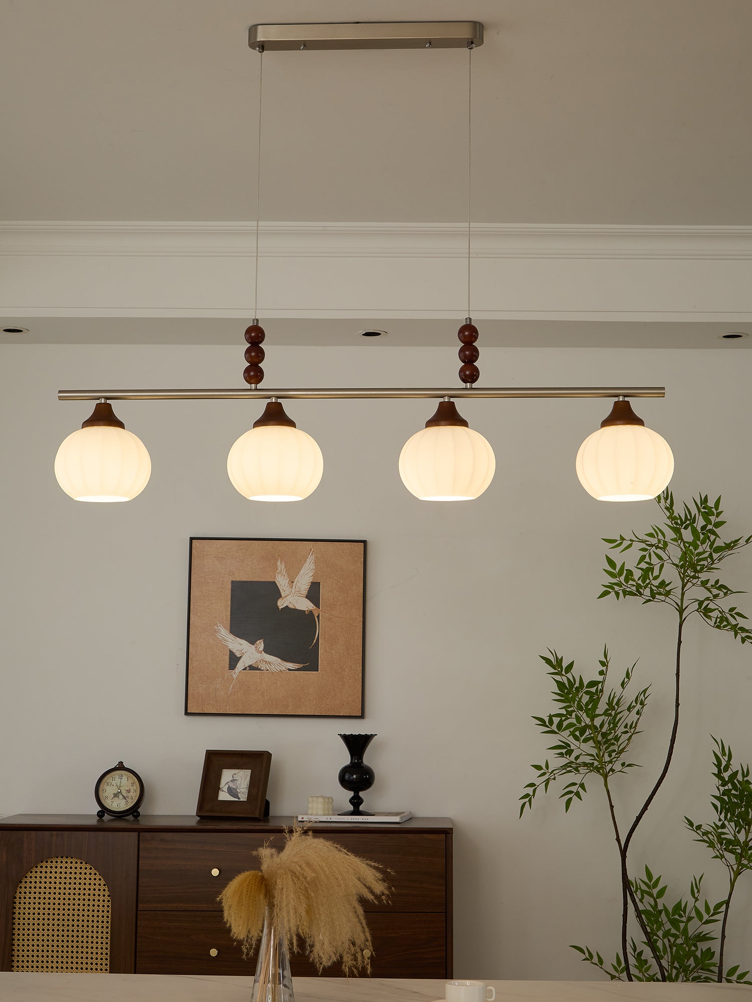Nyla Retro Glass Pendant Lamp-Neutral Decor