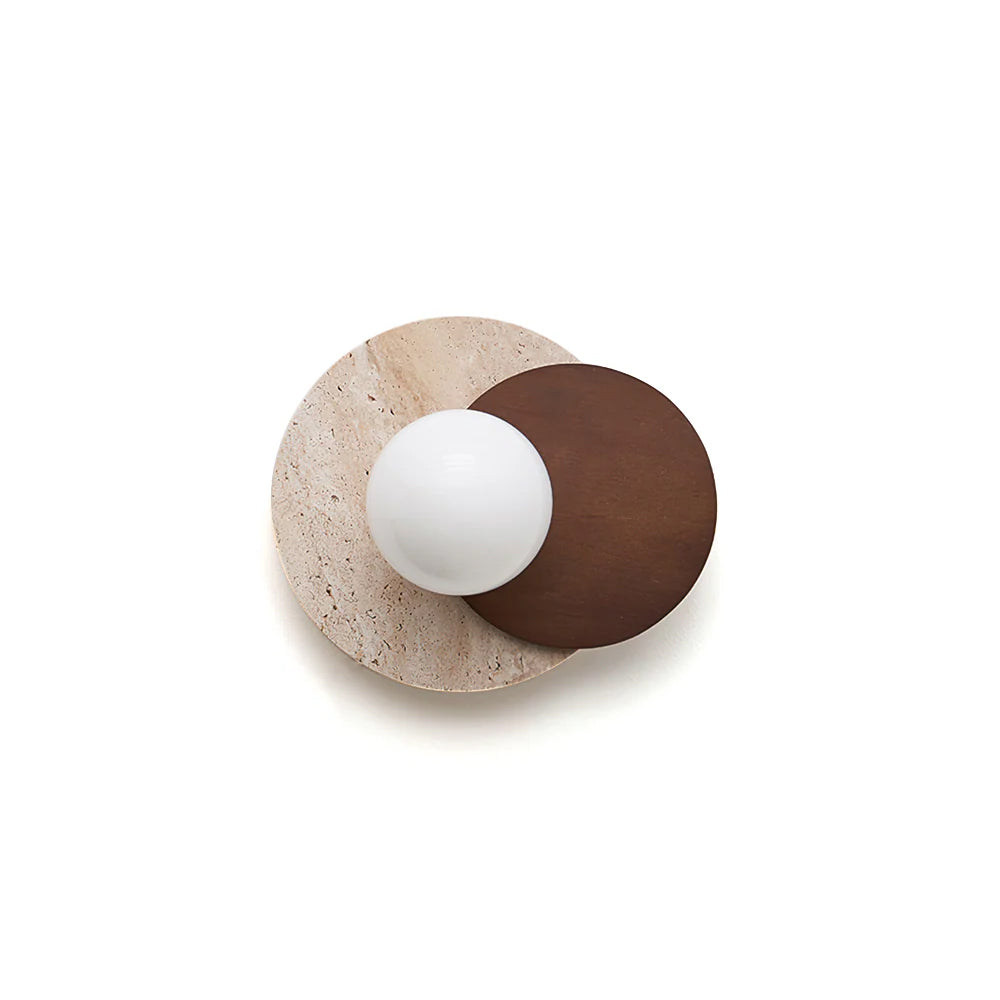 Eclipse Wall Lamp  Overlapping Travertine