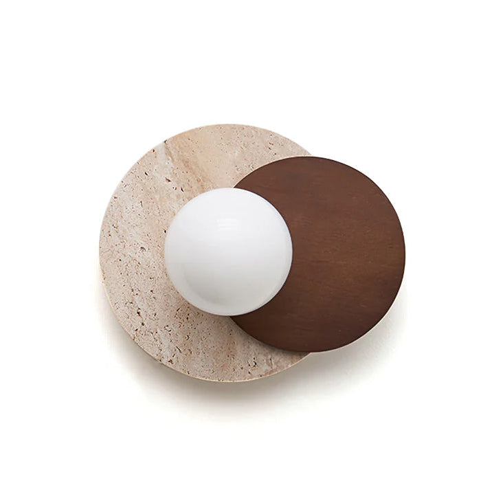 Eclipse Wall Lamp  Overlapping Travertine