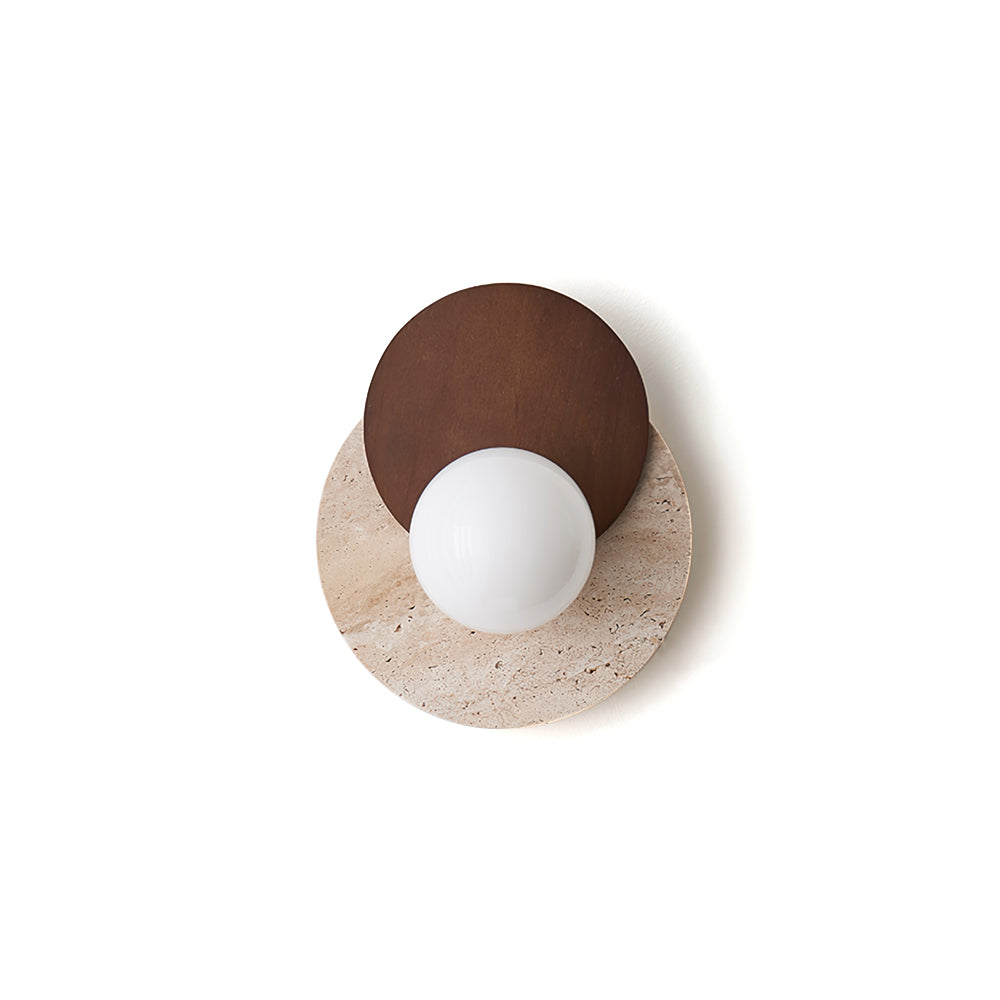 Eclipse Wall Lamp  Overlapping Travertine