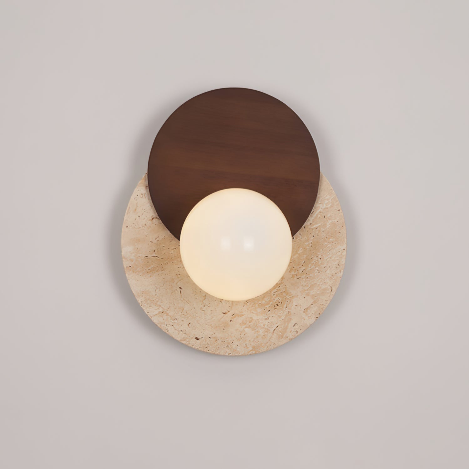 Eclipse Wall Lamp  Overlapping Travertine