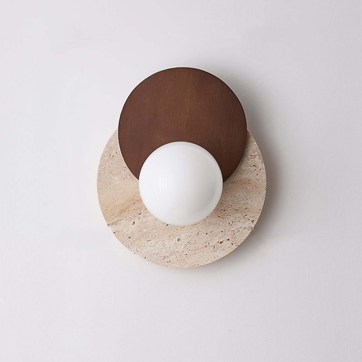 Eclipse Wall Lamp  Overlapping Travertine