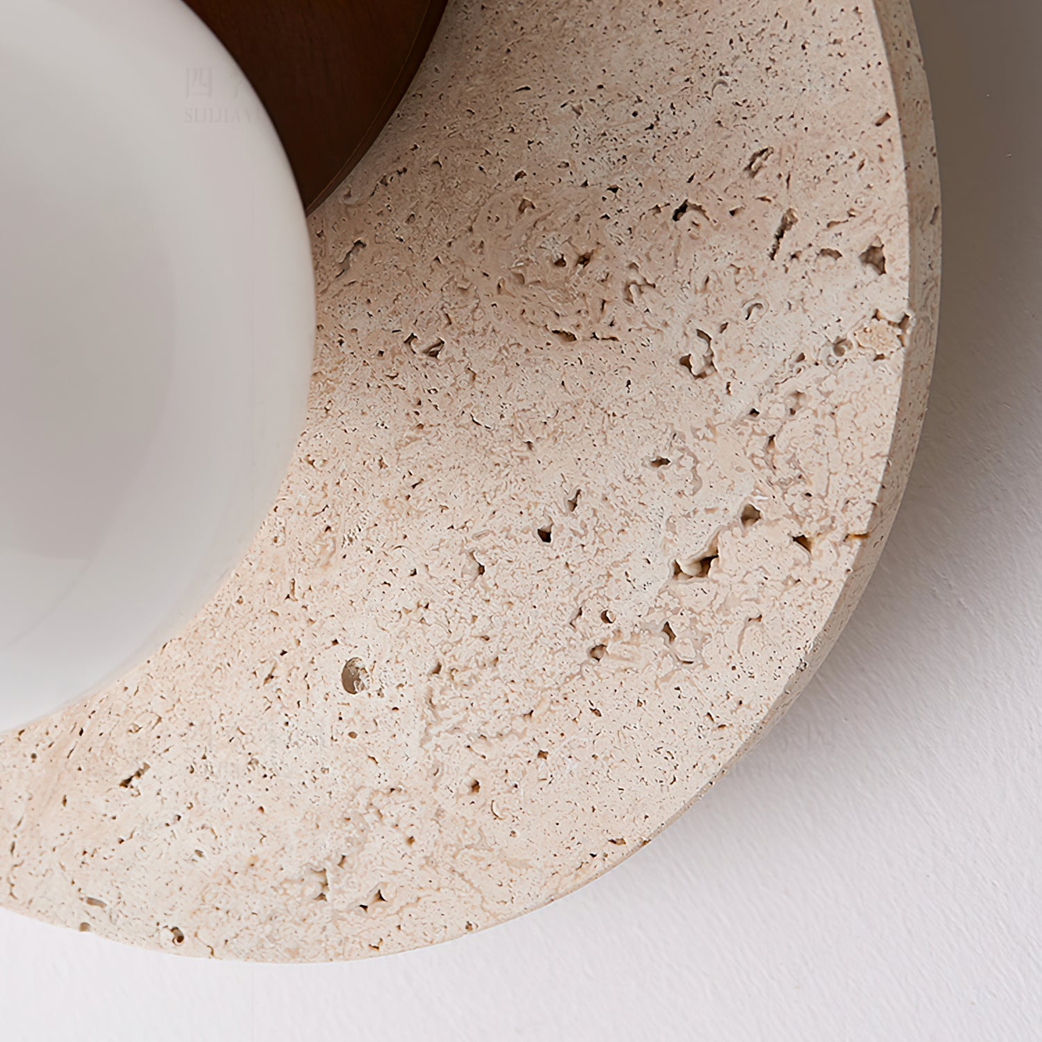 Eclipse Wall Lamp  Overlapping Travertine