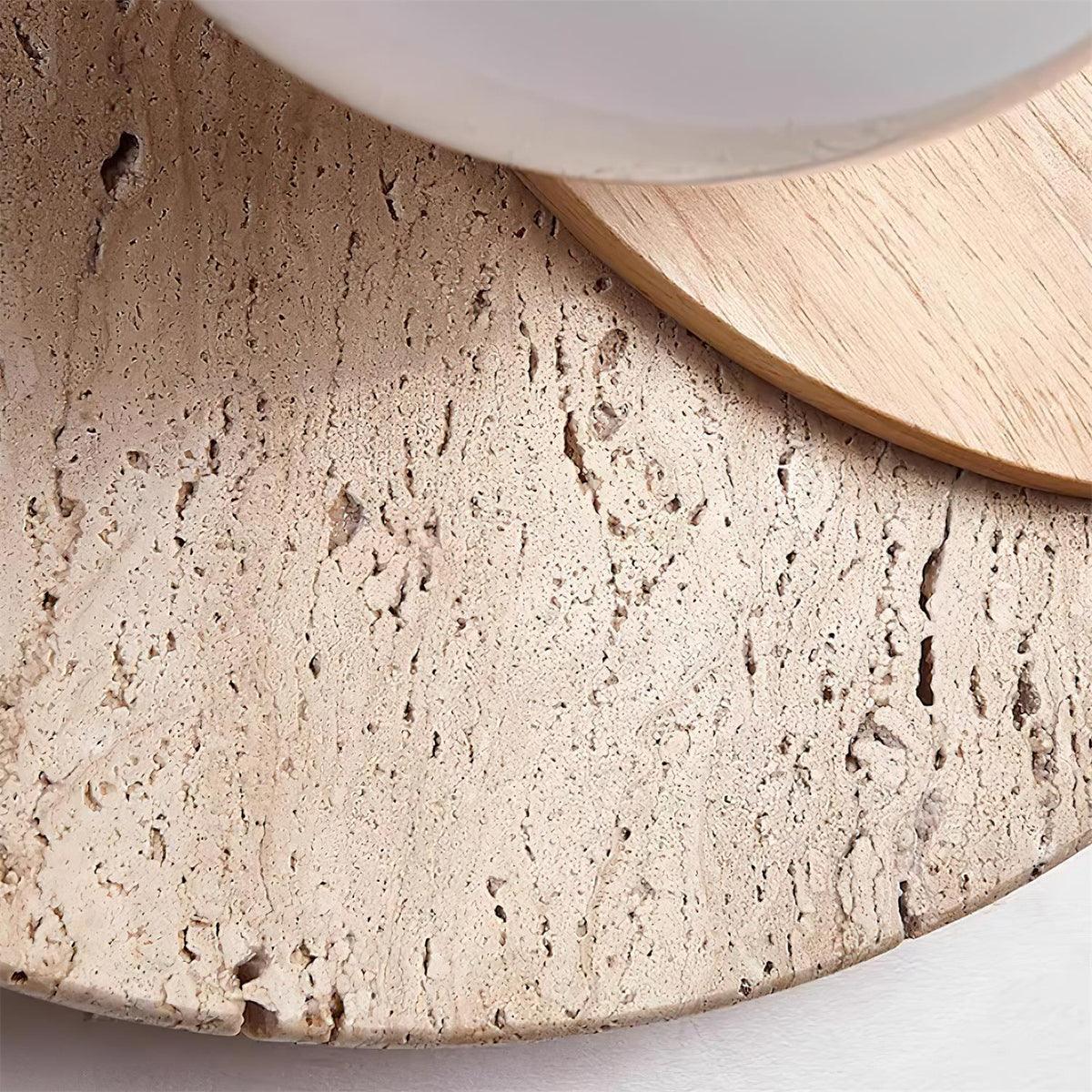 Zelirir Dual-Disc Travertine Wall Light-Neutral Decor