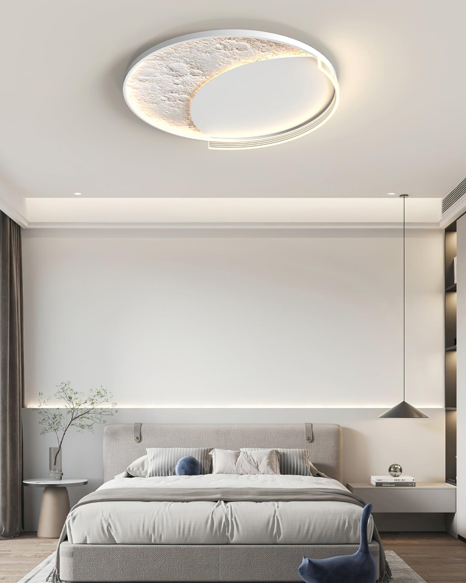 Syvine Nordic Art Lunar Led Ceiling Lamp-Neutral Decor