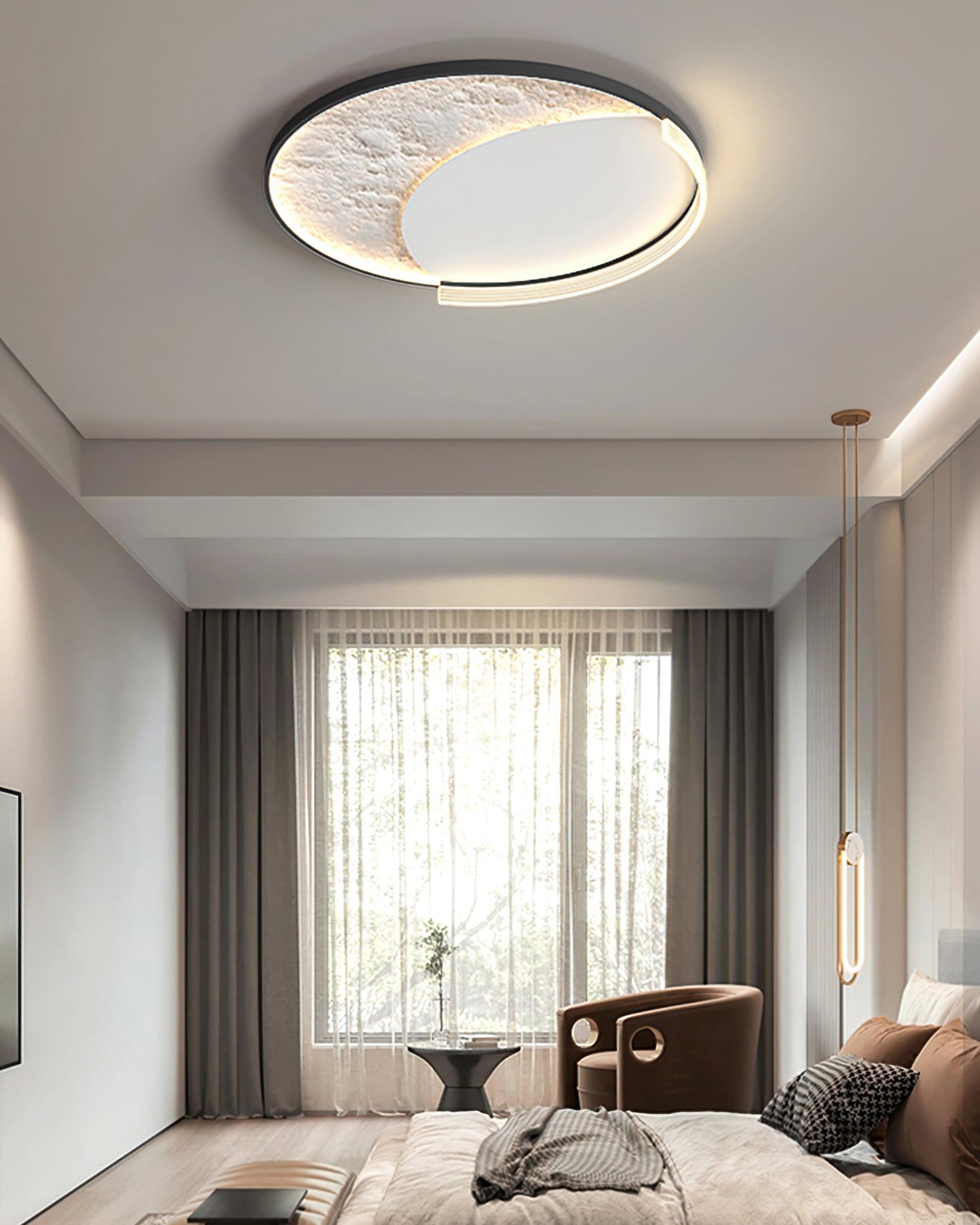 Syvine Nordic Art Lunar Led Ceiling Lamp-Neutral Decor