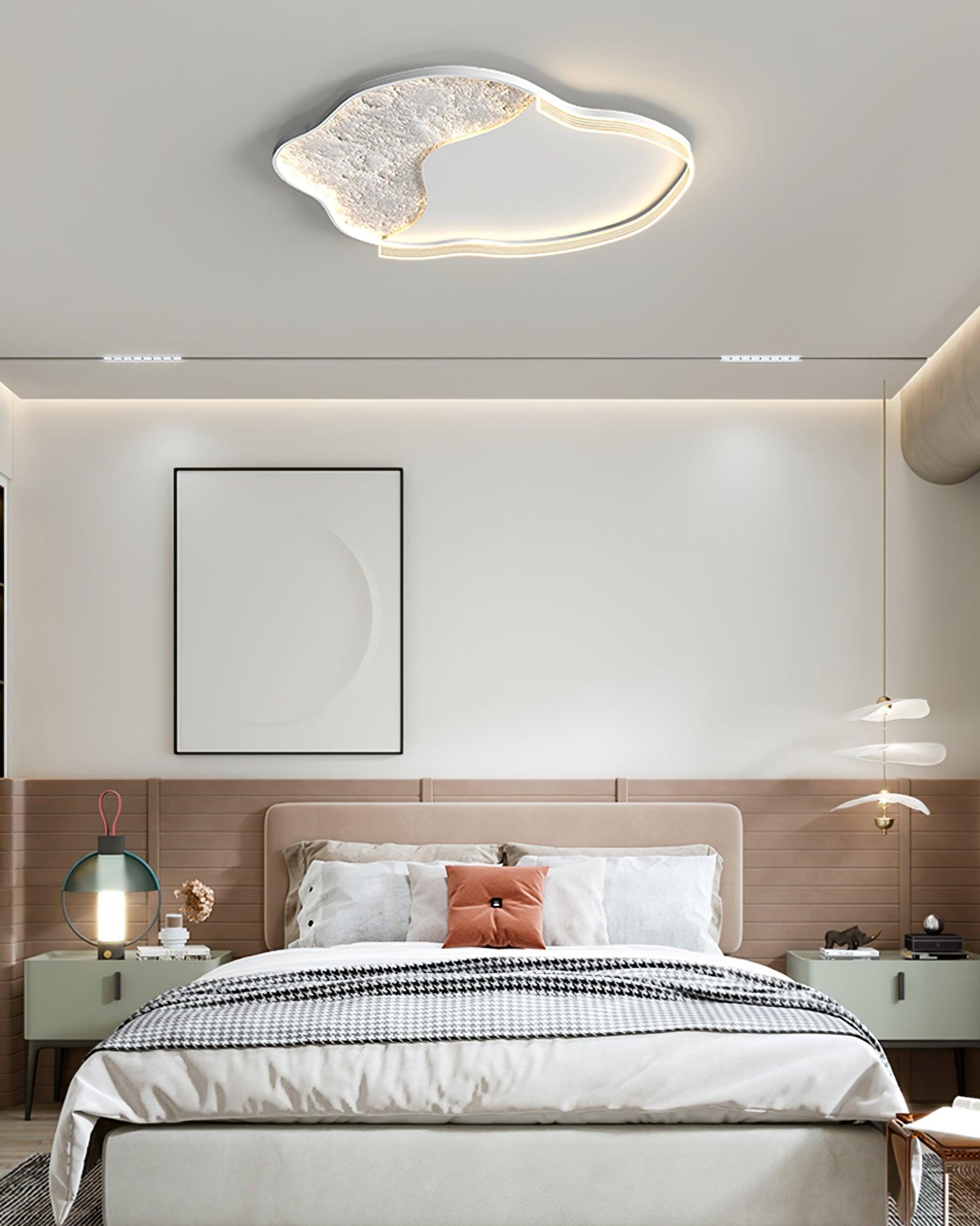 Syvine Nordic Art Lunar Led Ceiling Lamp-Neutral Decor