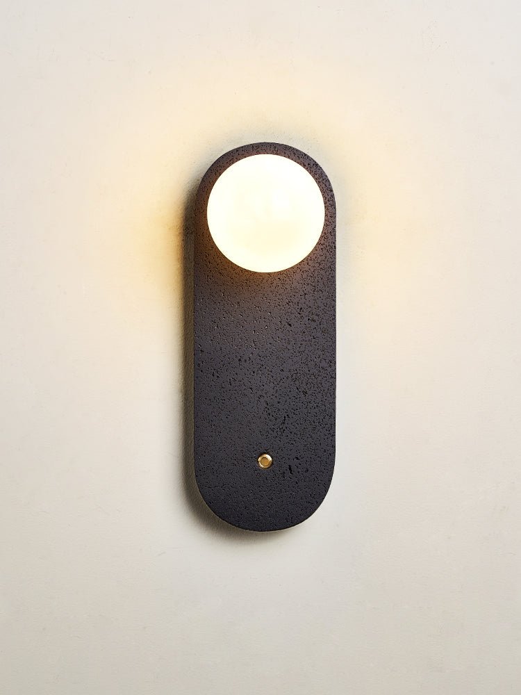 Black Travertine Hearth Sconce-Neutral Decor