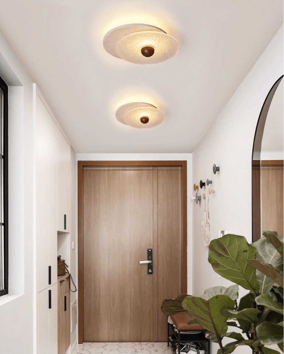 Lunar Ripple Ceiling Light-Neutral Decor
