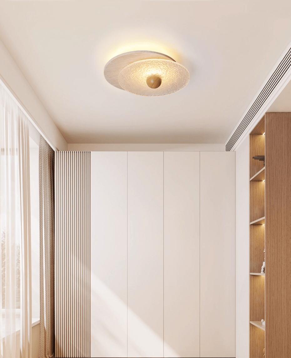 Lunar Ripple Ceiling Light-Neutral Decor