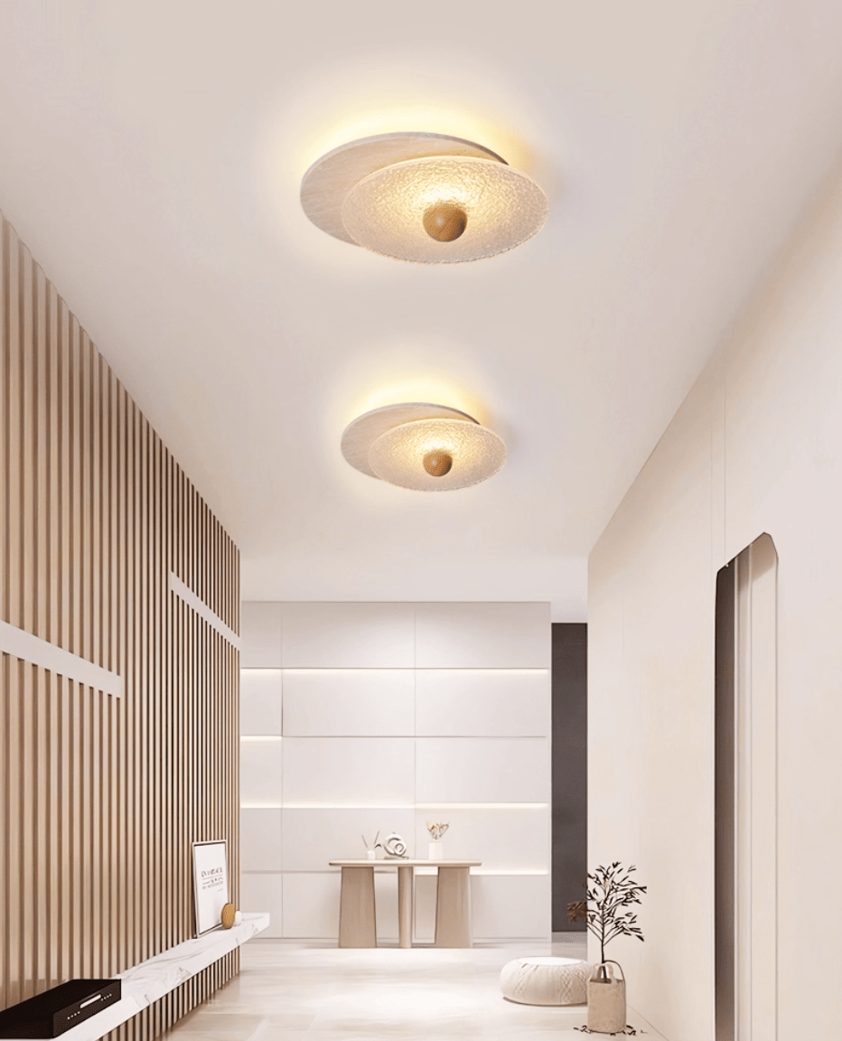 Lunar Ripple Ceiling Light-Neutral Decor