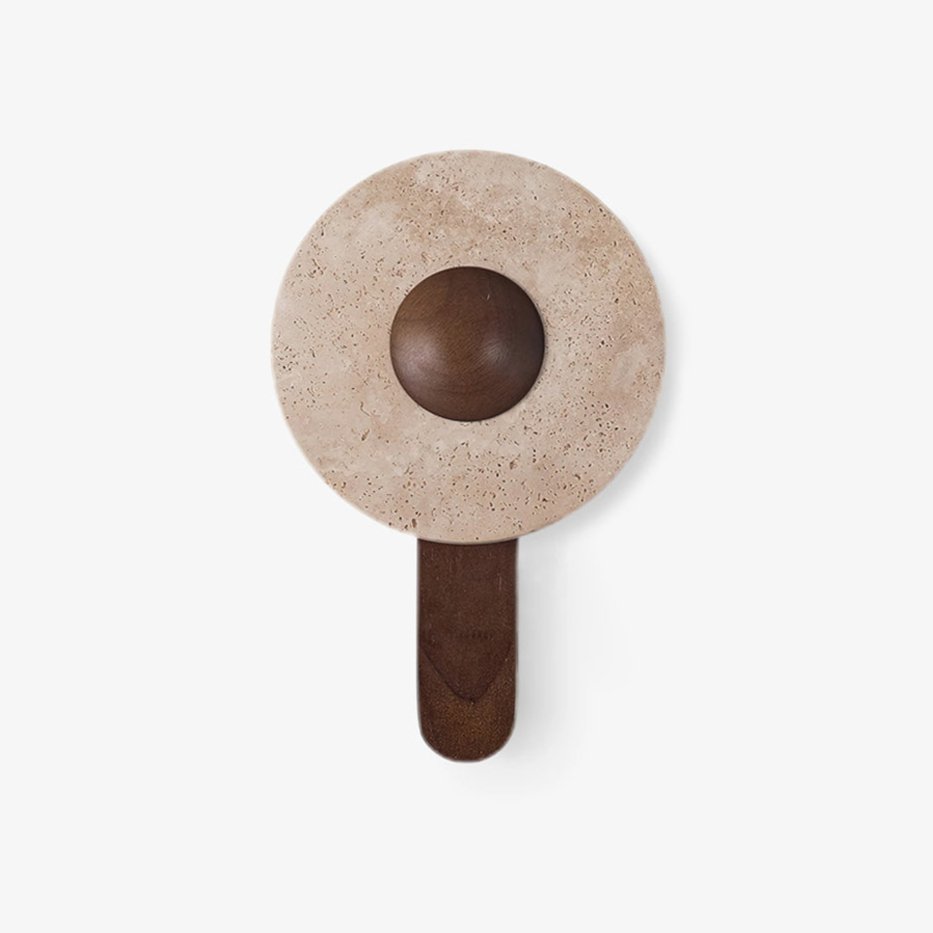 Nymarora Circular Travertine Wall Light-Neutral Decor