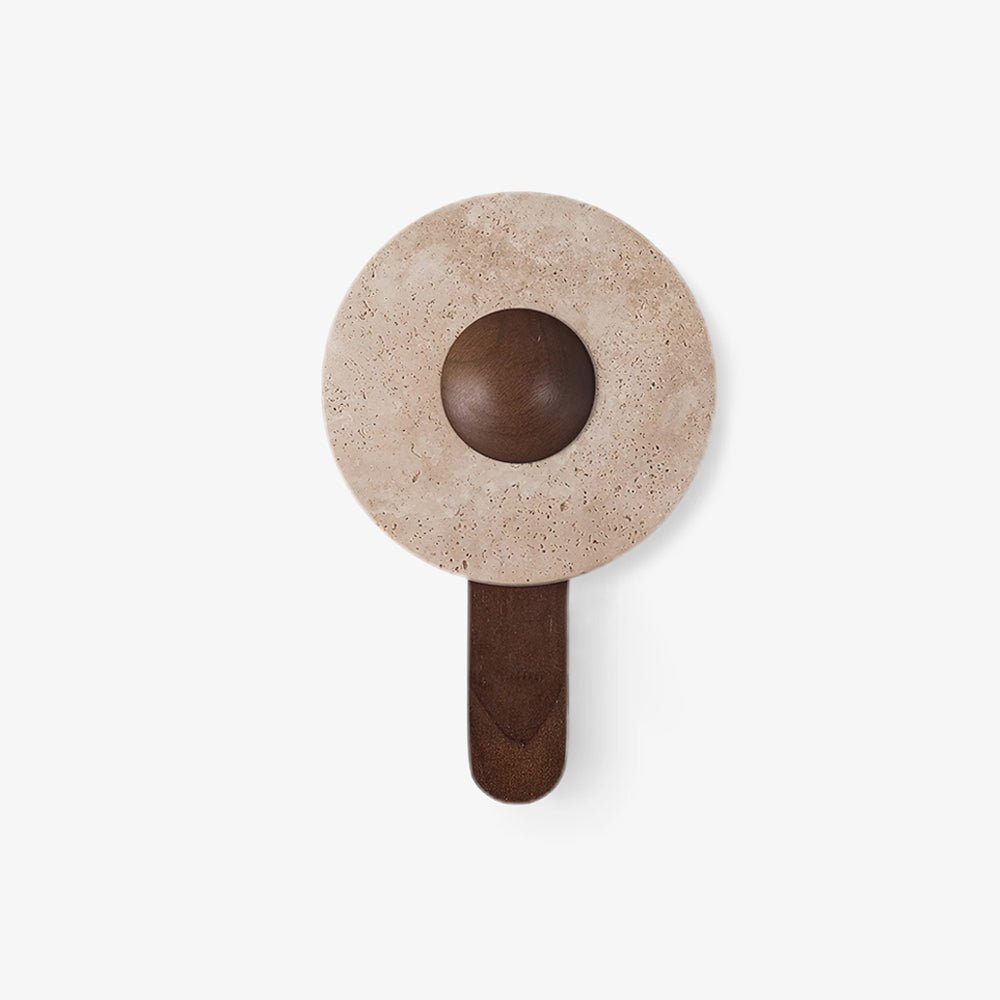 Nymarora Circular Travertine Wall Light-Neutral Decor