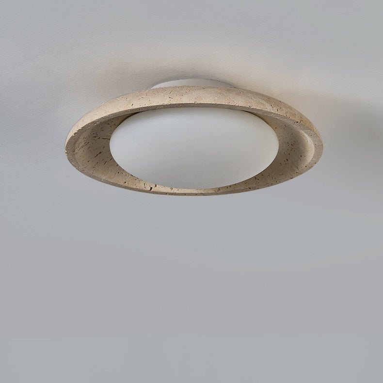 Lunara Yellow Travertine Ceiling Light-Neutral Decor