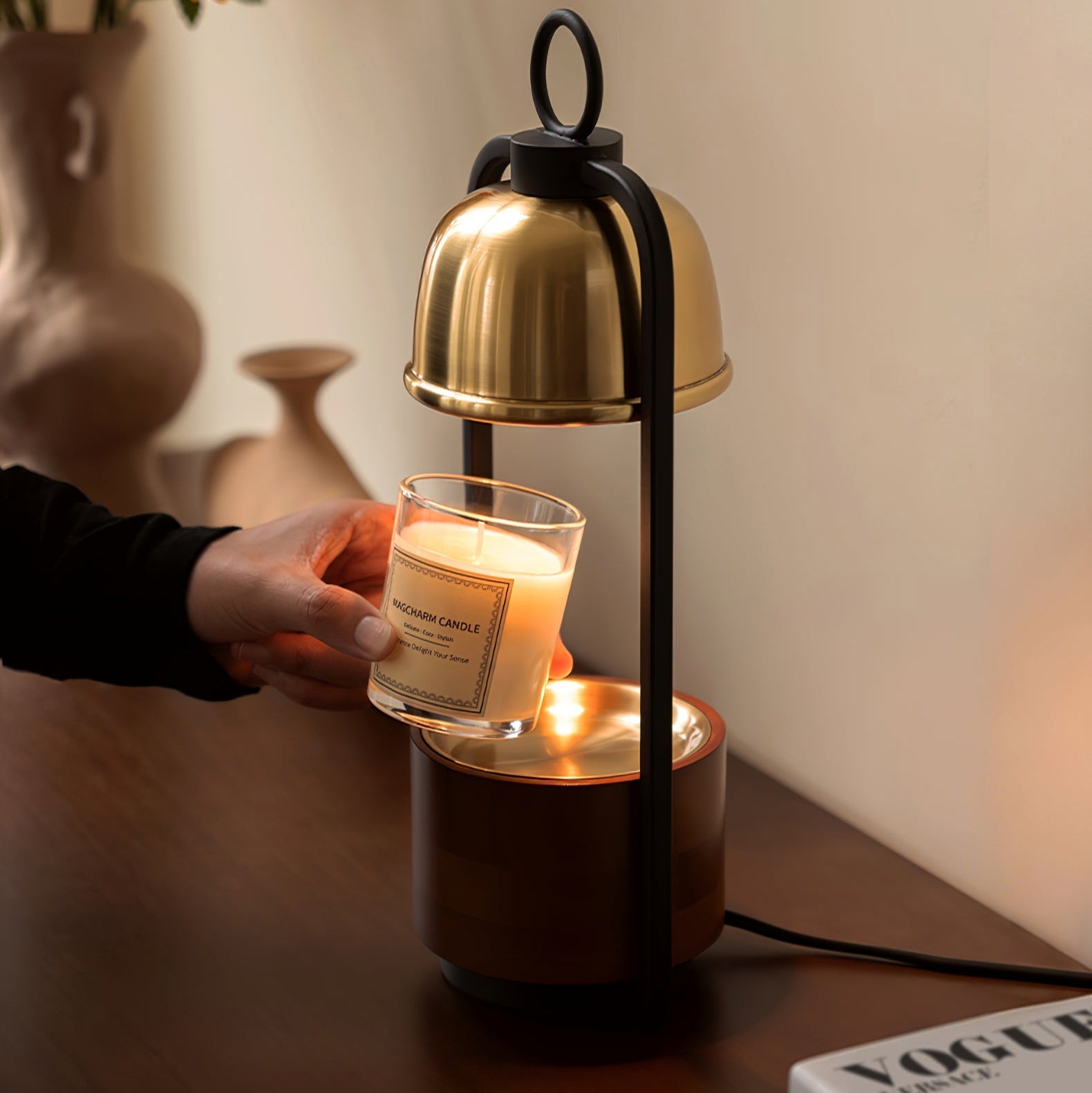 Rosa Modern Wood Table Lamp-Neutral Decor