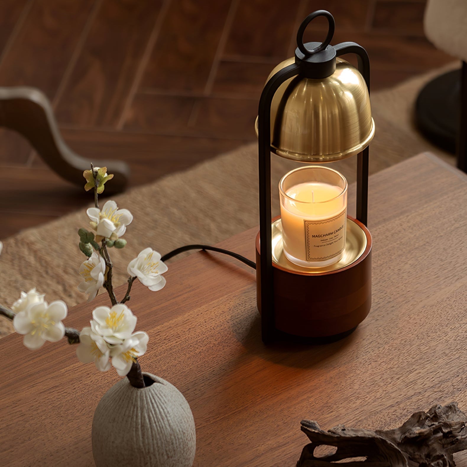 Rosa Modern Wood Table Lamp-Neutral Decor