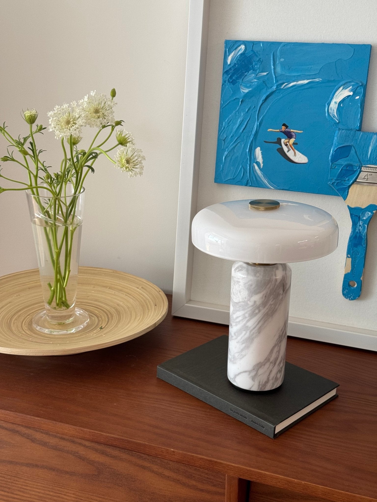 Ryvek Modern Marble Table Lamp-Neutral Decor