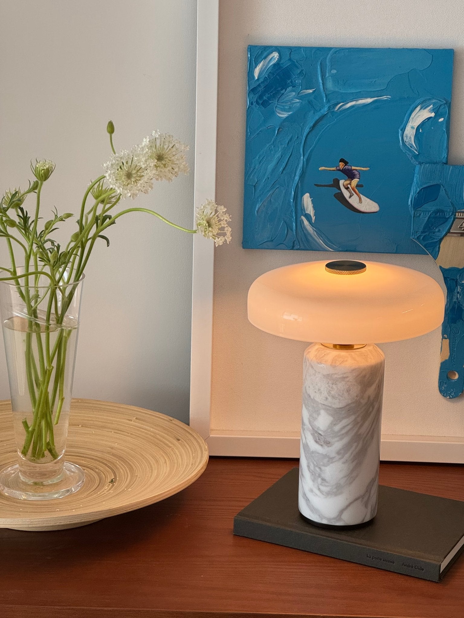Ryvek Modern Marble Table Lamp-Neutral Decor