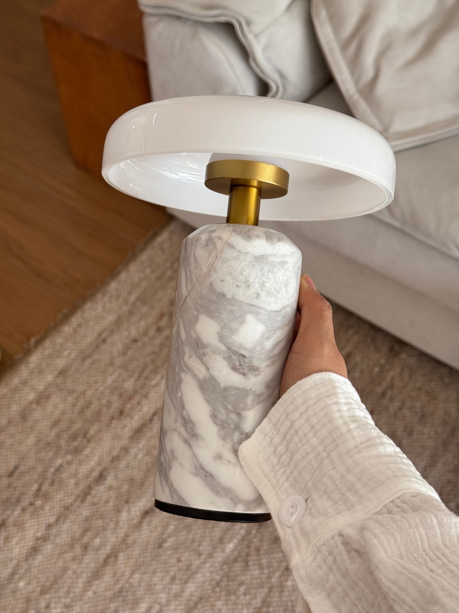 Ryvek Modern Marble Table Lamp-Neutral Decor