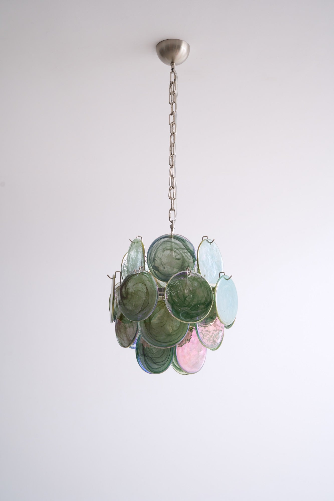 Aurora Chandelier Multicolor Murano Disc Layered Artistic-Neutral Decor