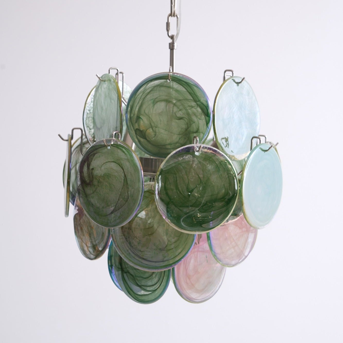Aurora Chandelier Multicolor Murano Disc Layered Artistic-Neutral Decor
