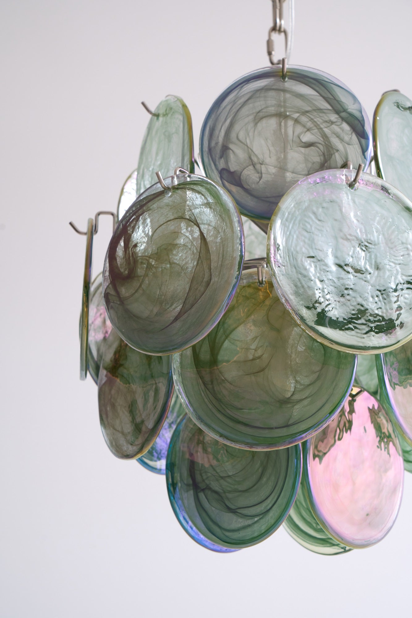Aurora Chandelier Multicolor Murano Disc Layered Artistic-Neutral Decor