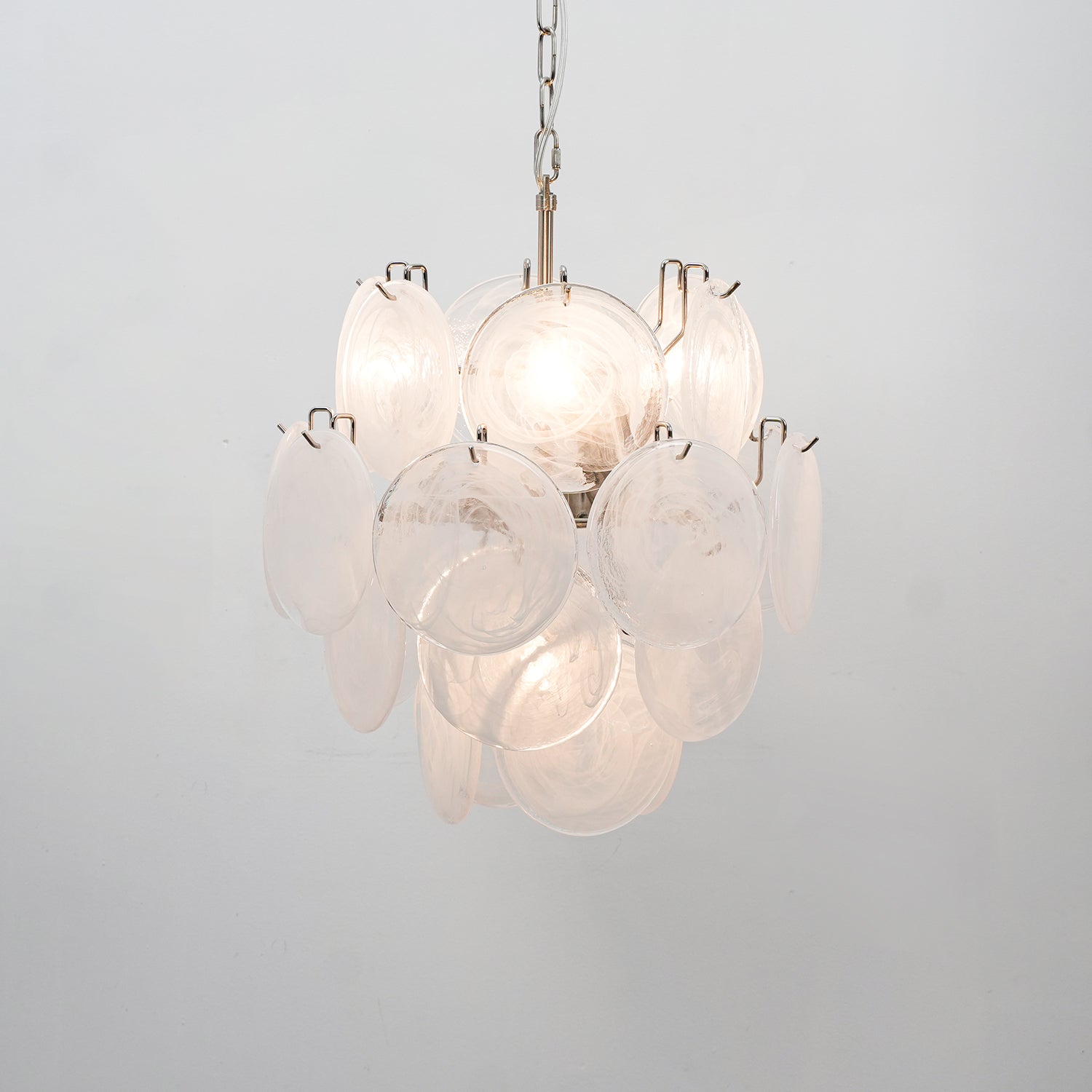 Aurora Chandelier Multicolor Murano Disc Layered Artistic-Neutral Decor