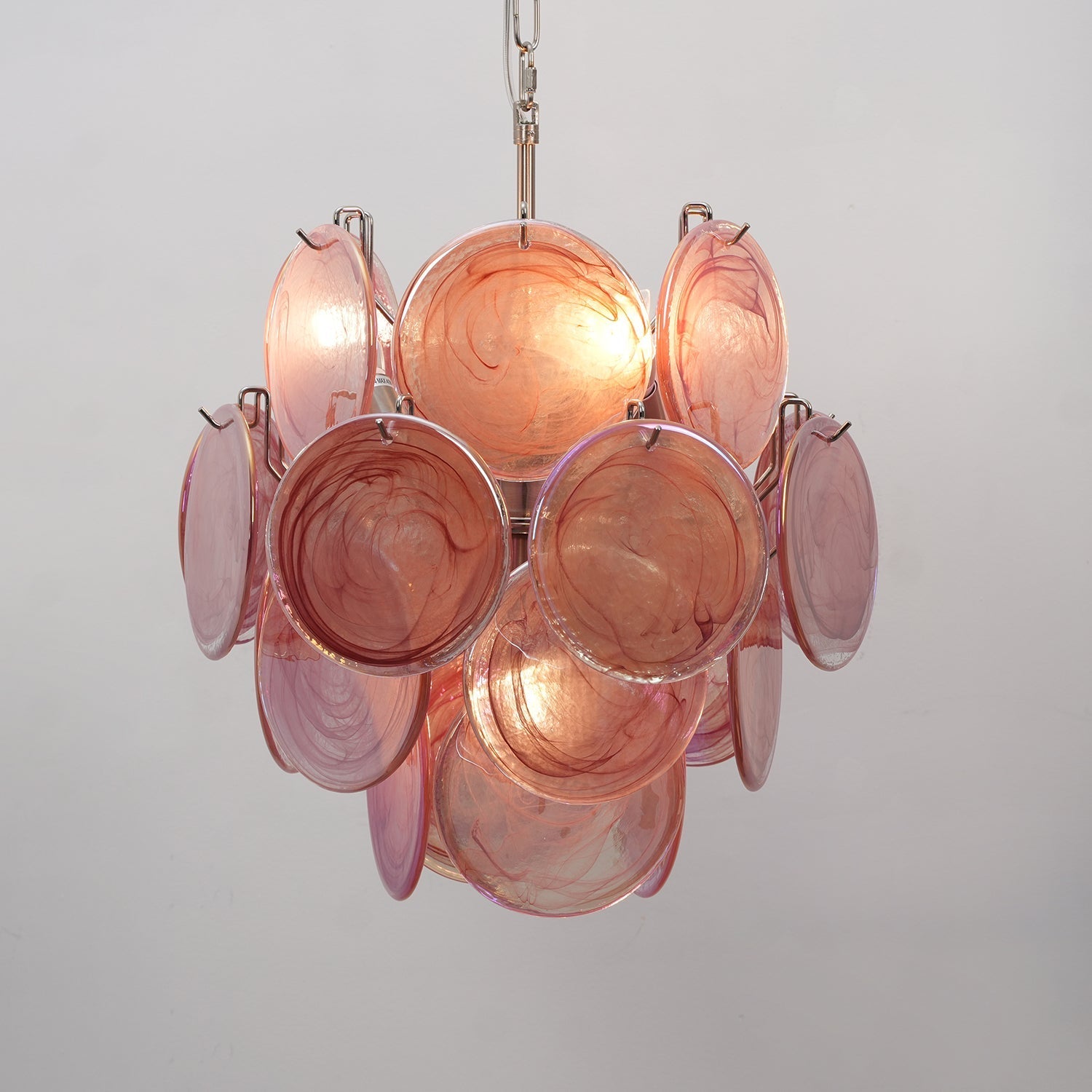Aurora Chandelier Multicolor Murano Disc Layered Artistic-Neutral Decor