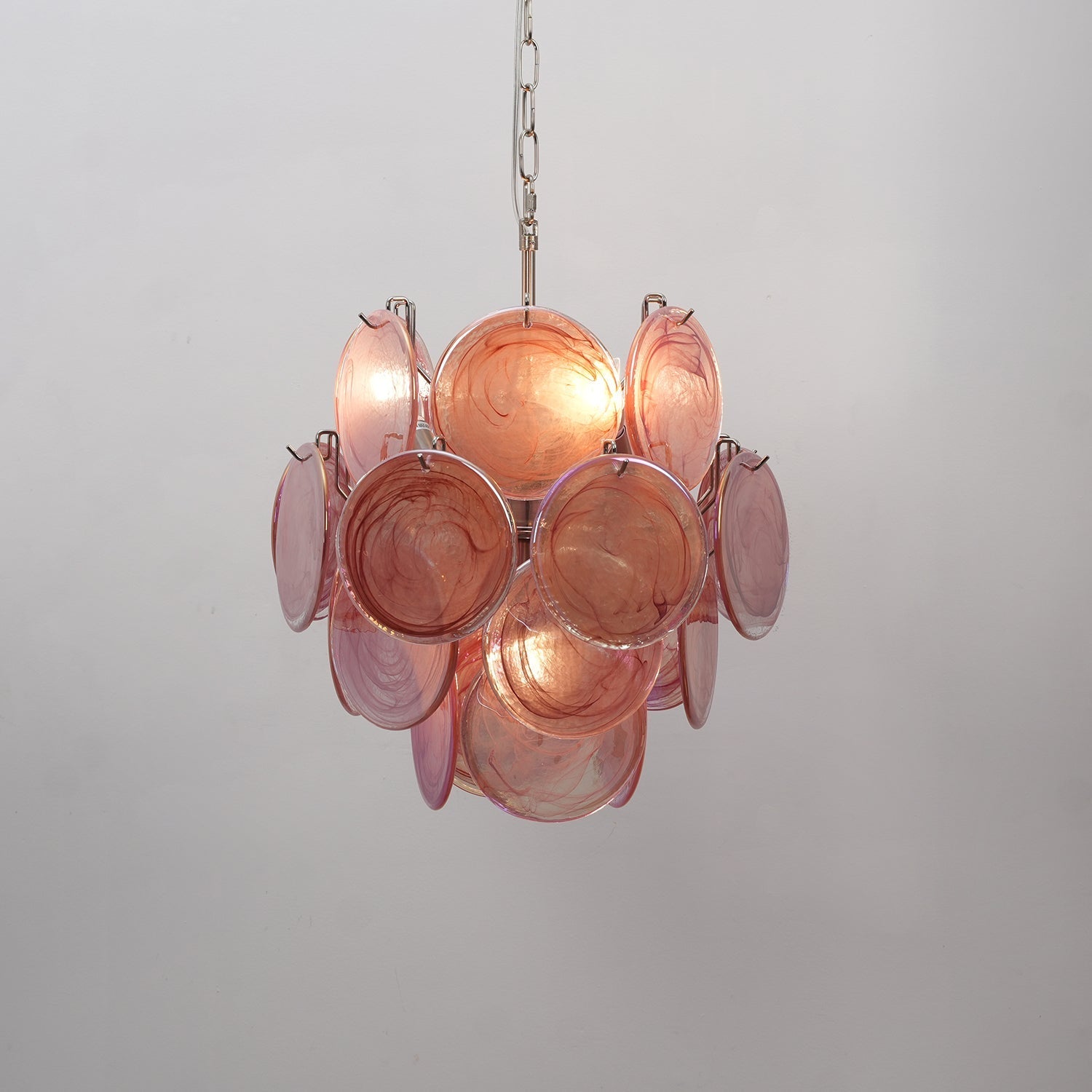 Aurora Chandelier Multicolor Murano Disc Layered Artistic-Neutral Decor