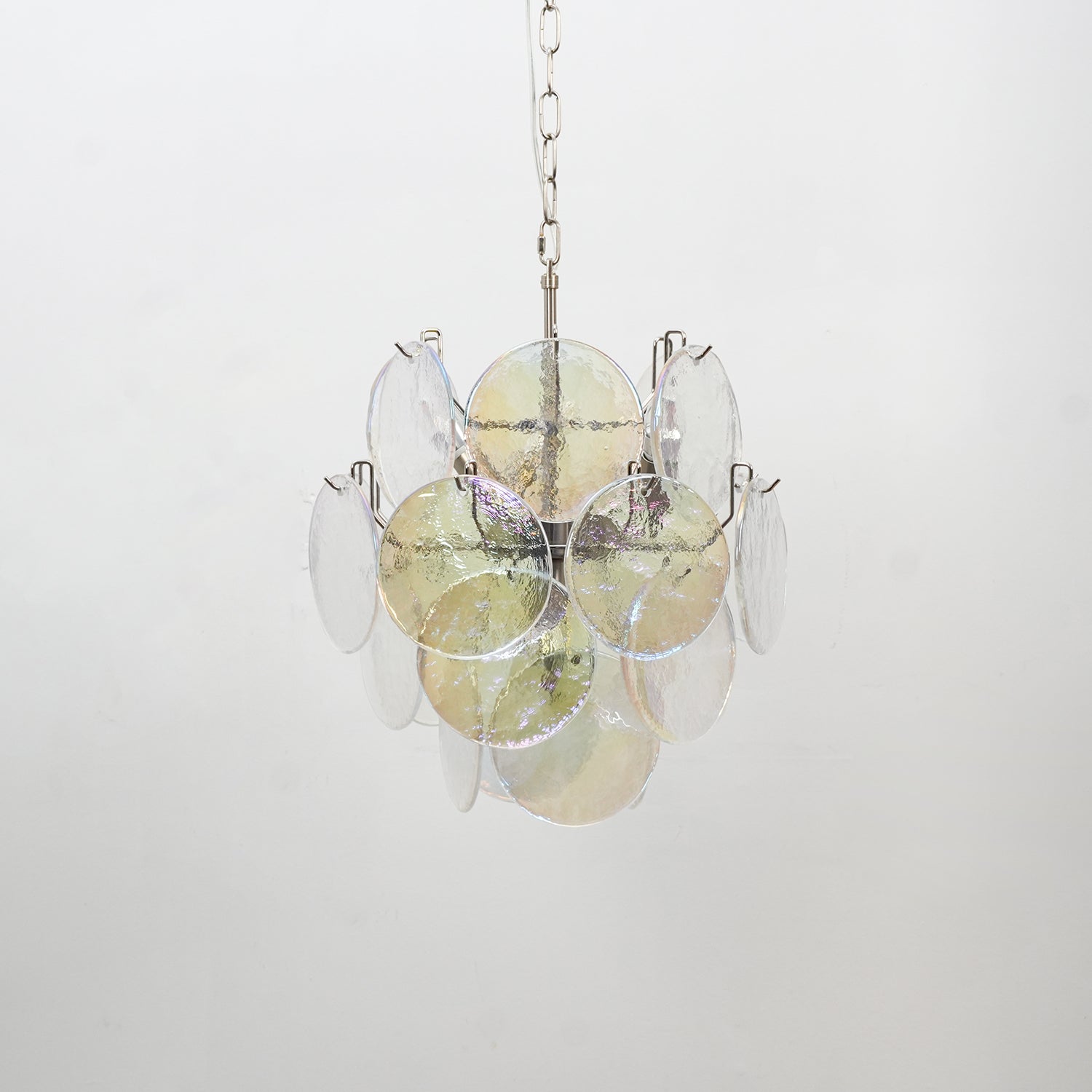 Aurora Chandelier Multicolor Murano Disc Layered Artistic-Neutral Decor