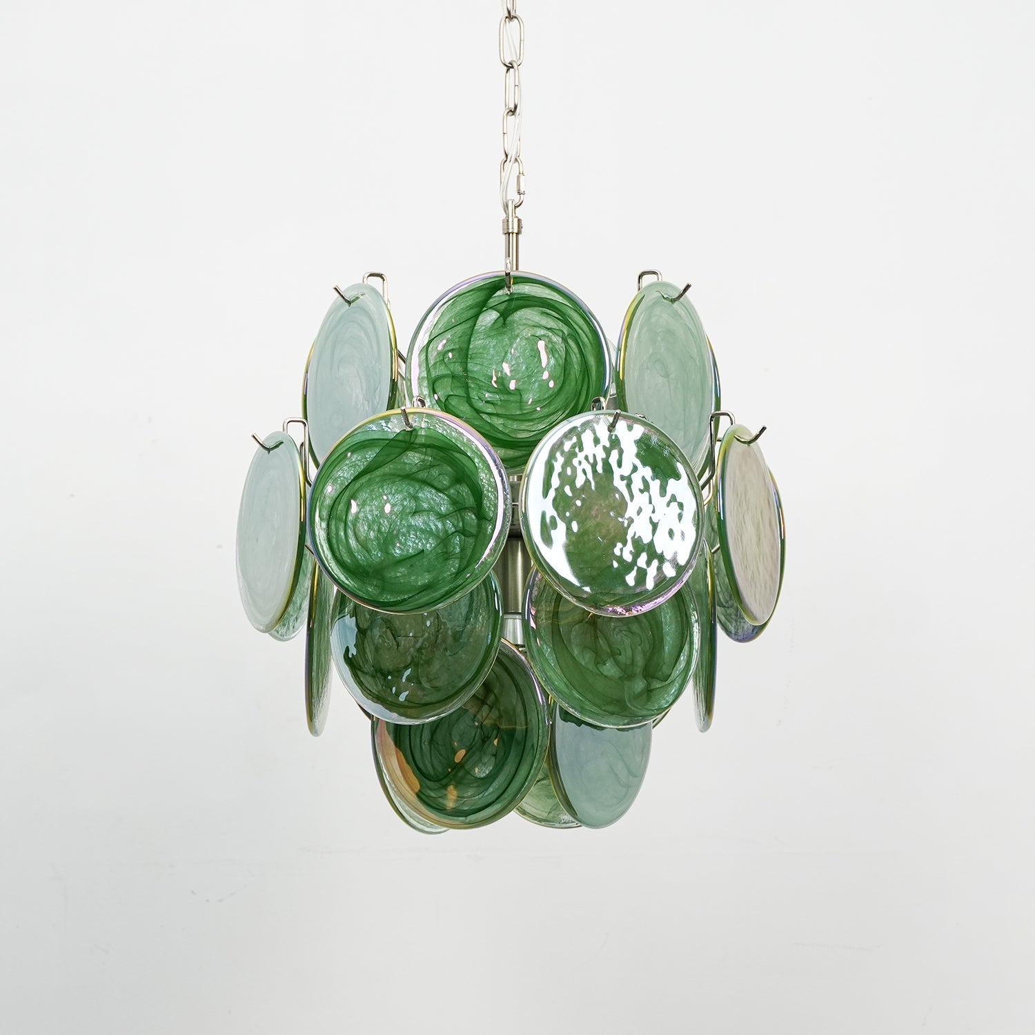 Aurora Chandelier Multicolor Murano Disc Layered Artistic-Neutral Decor