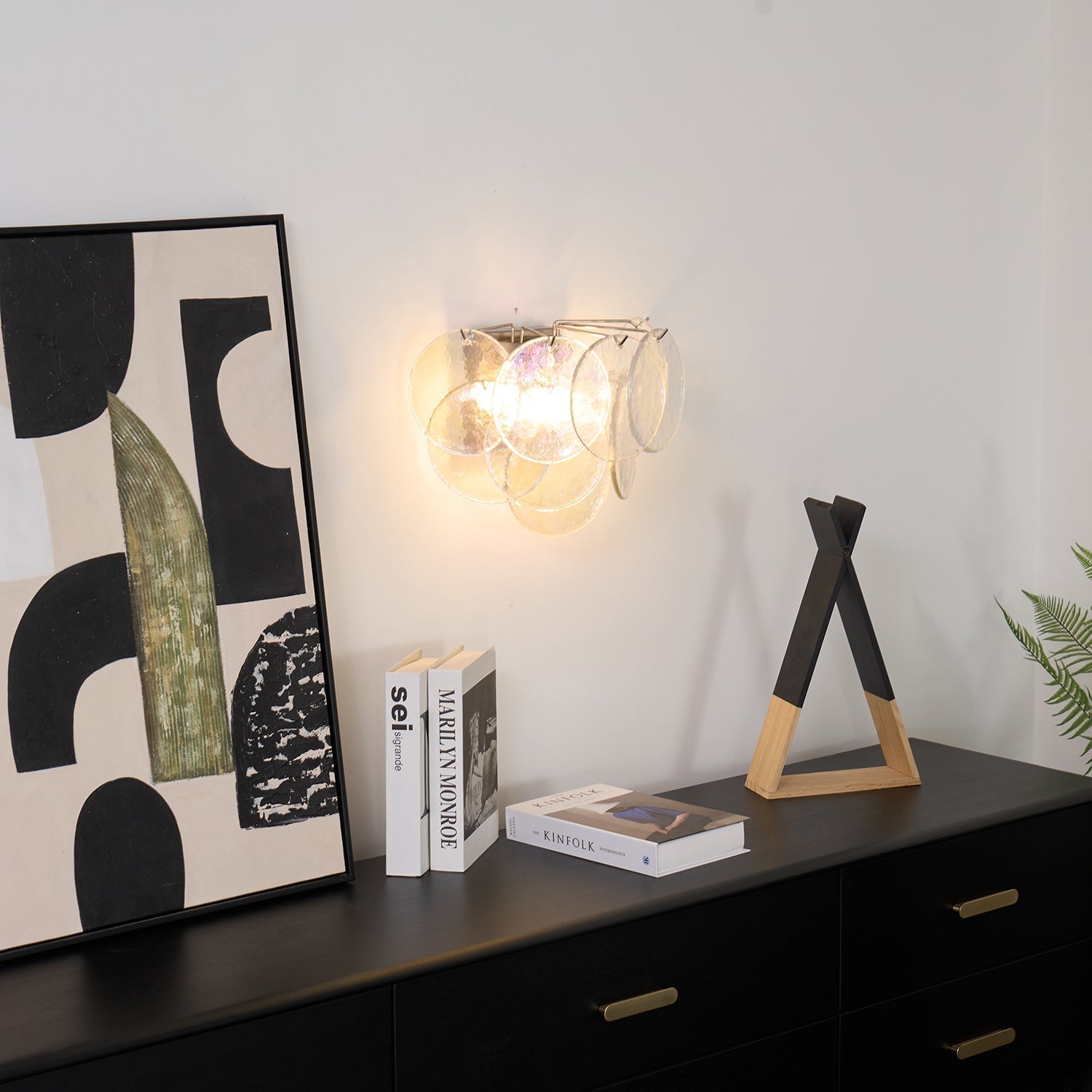 Aurora Wall Lamp Murano Glass Disc Artistic-Neutral Decor