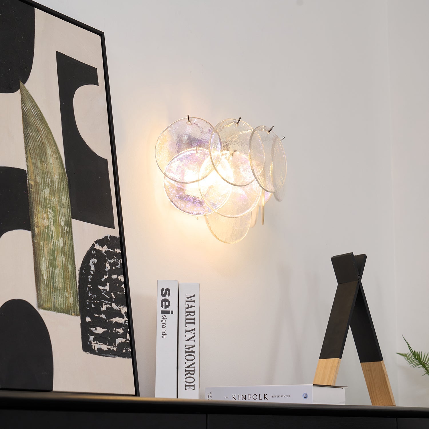 Aurora Wall Lamp Murano Glass Disc Artistic-Neutral Decor