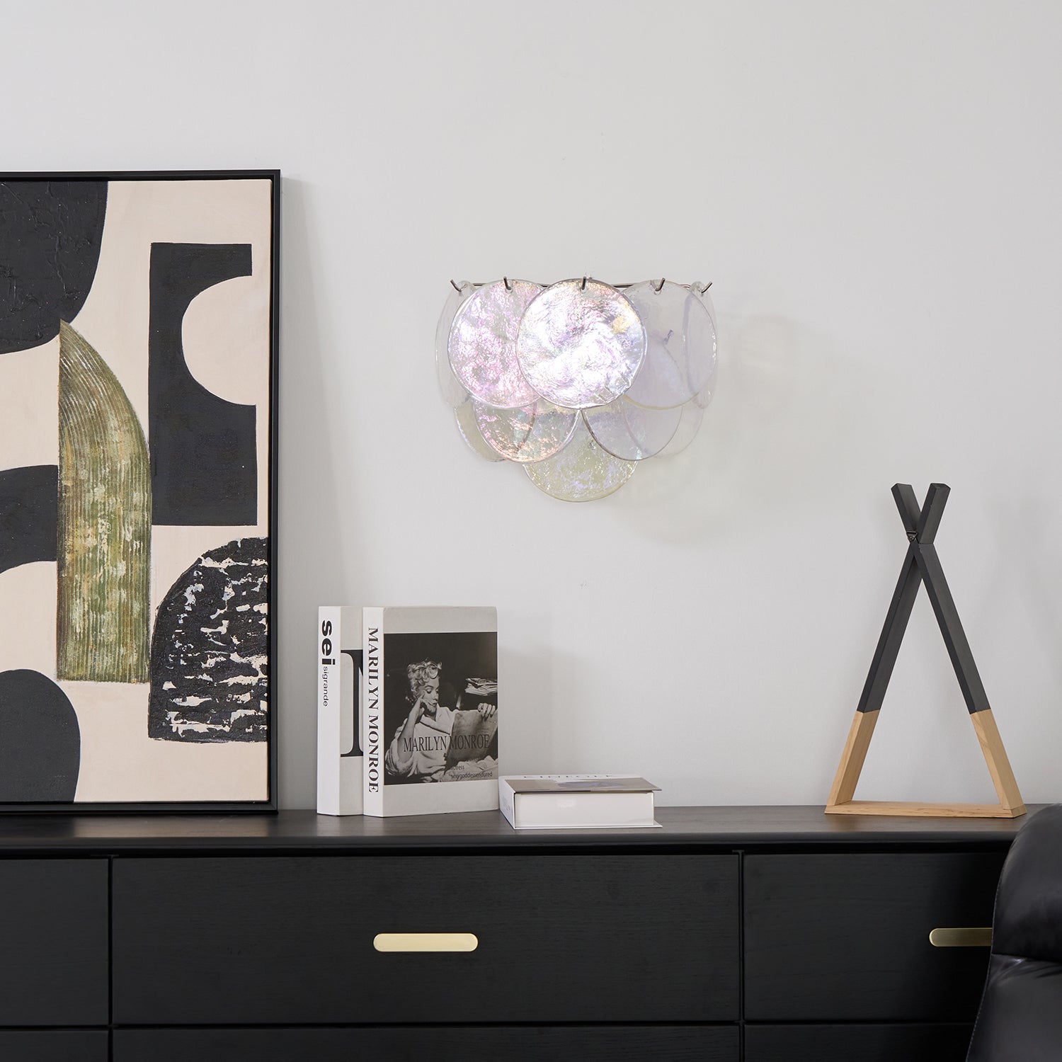 Aurora Wall Lamp Murano Glass Disc Artistic-Neutral Decor