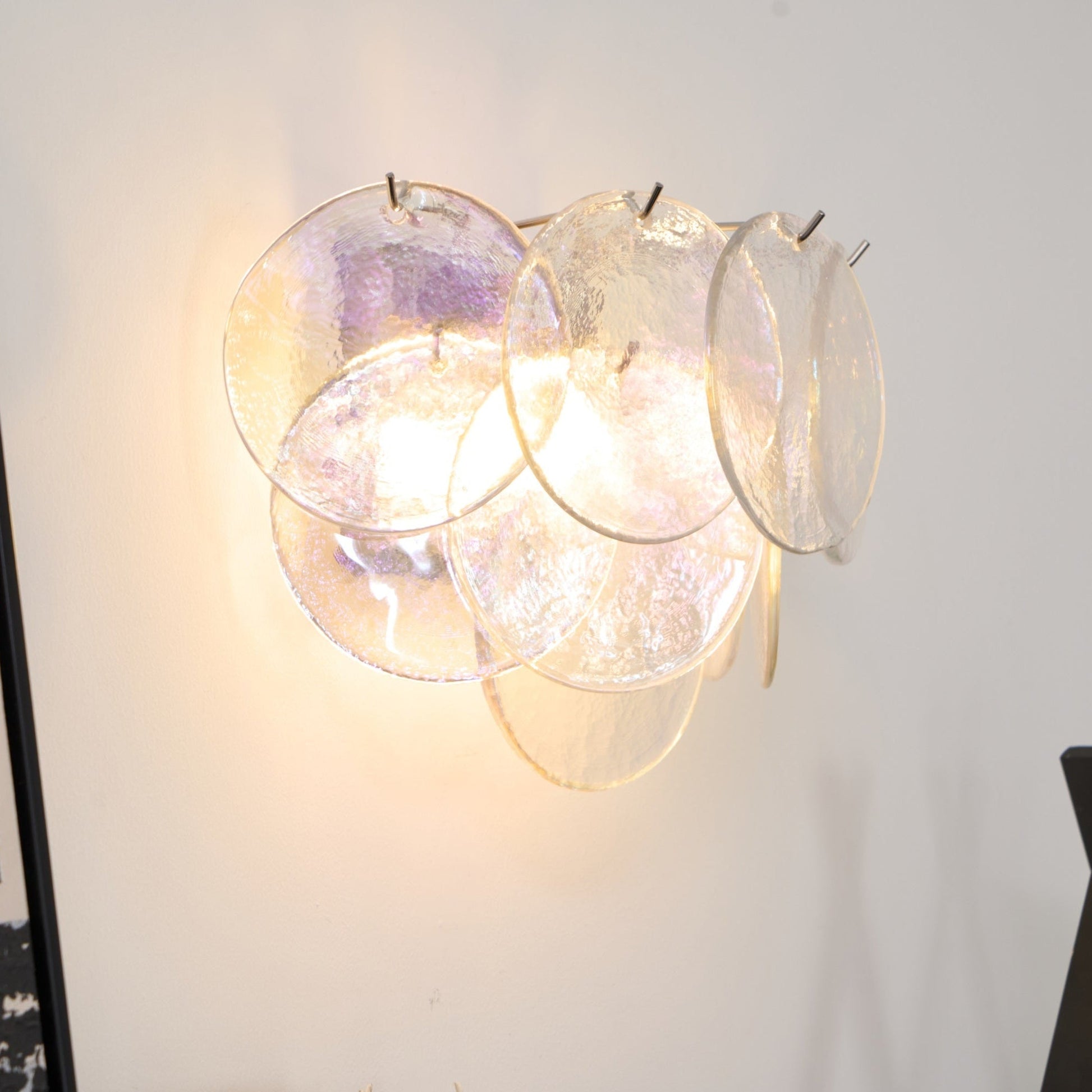 Aurora Wall Lamp Murano Glass Disc Artistic-Neutral Decor