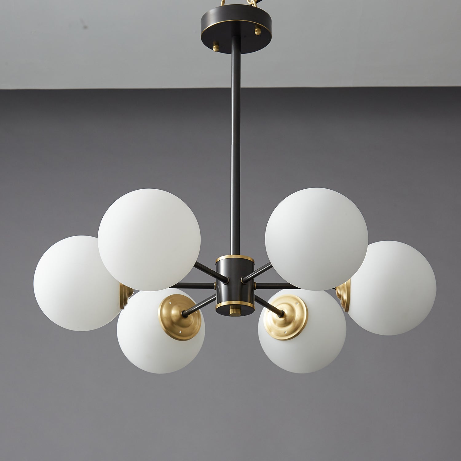 Catalos Modern Premium Orb Brass Glass Chandelier-Neutral Decor