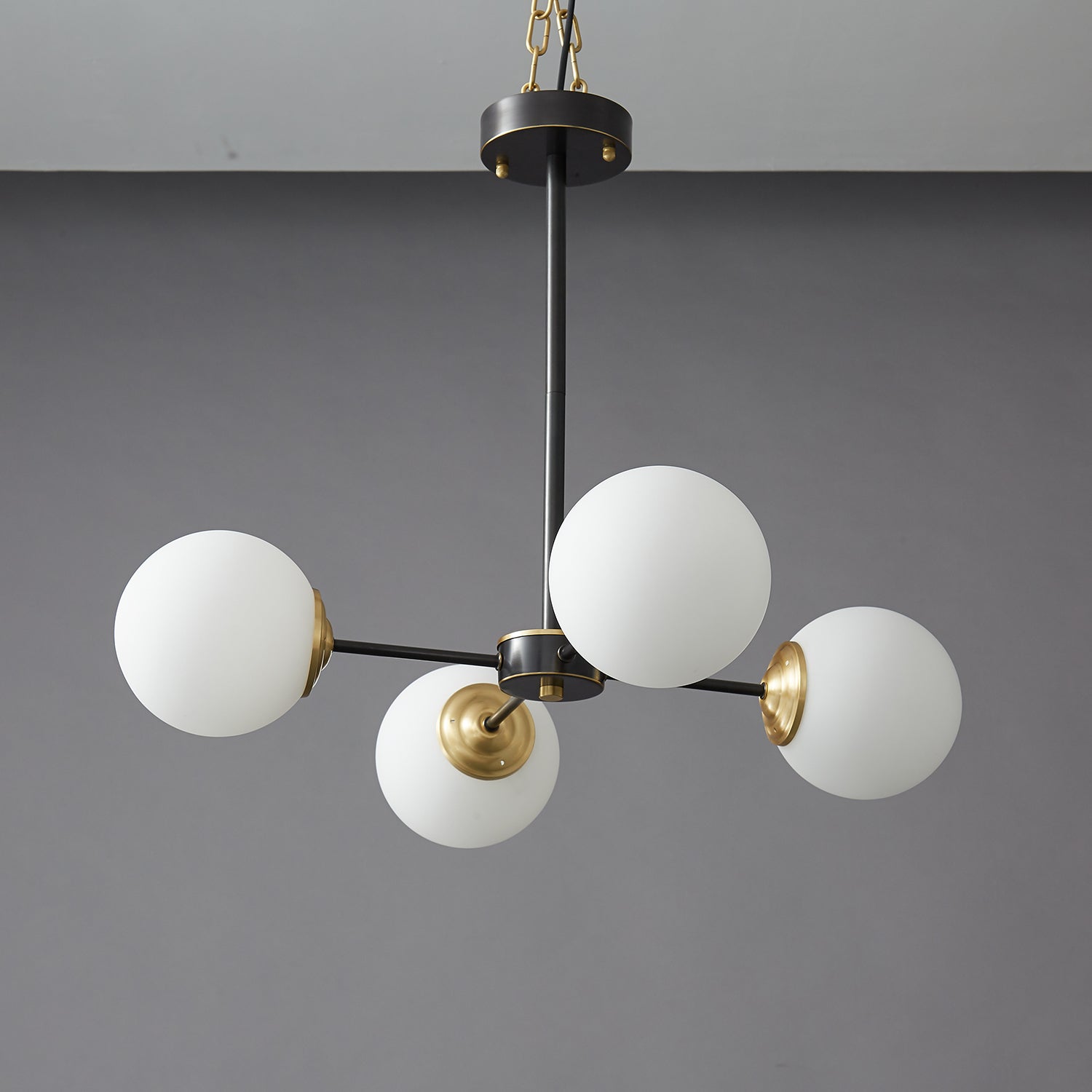Catalos Modern Premium Orb Brass Glass Chandelier-Neutral Decor
